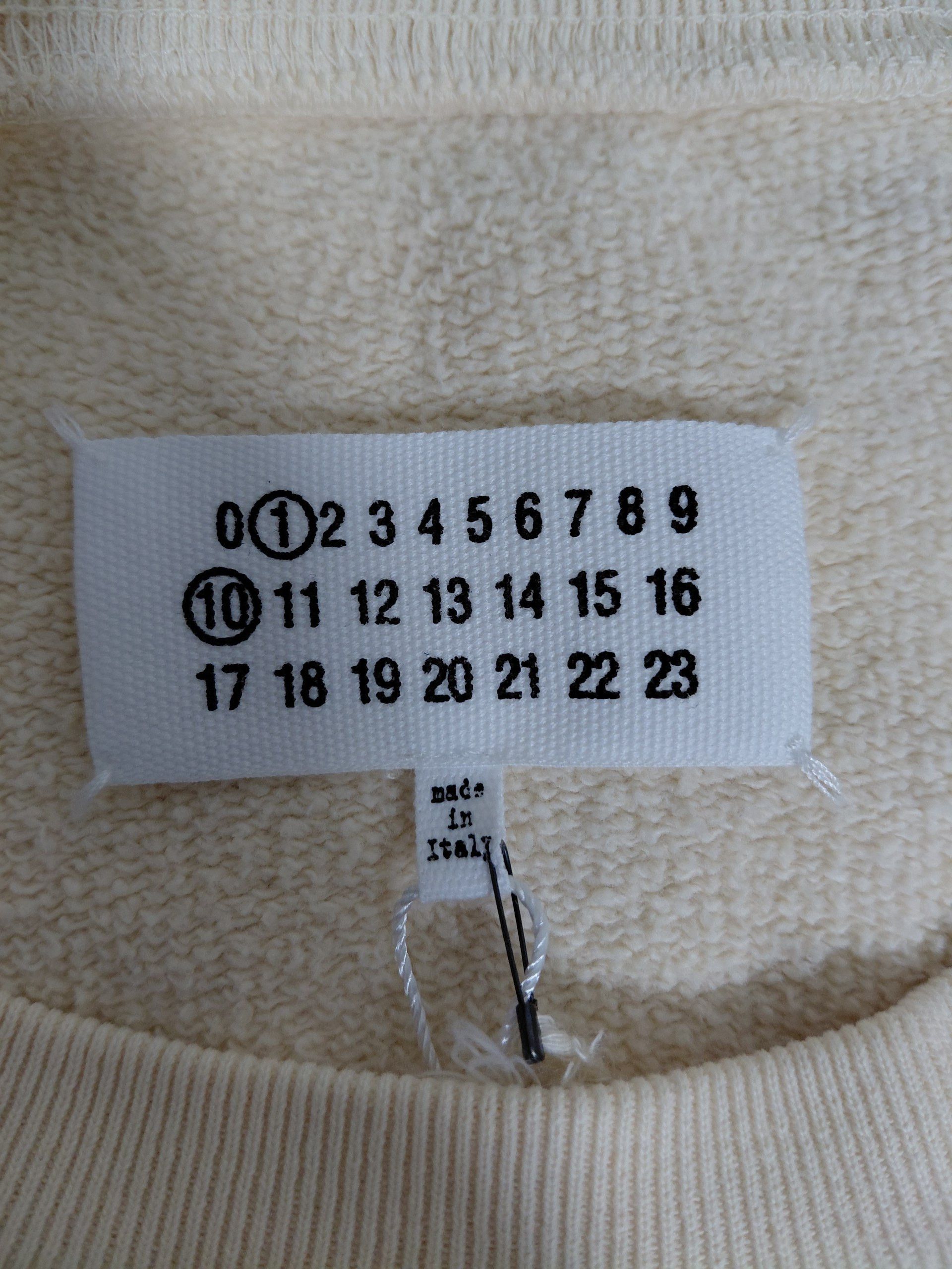 Maison Margiela Maison Margiela Distressed Logo Cropped Sweatshirt Wit Label Size L / US 10 / IT 46 - 14 Thumbnail