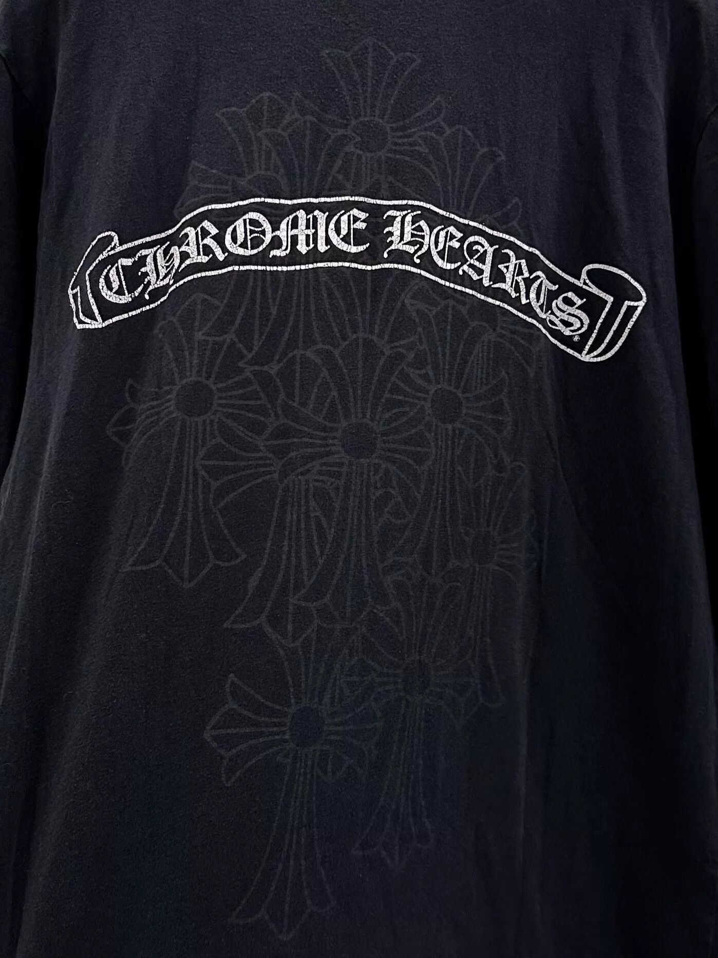 Chrome Hearts Chrome Hearts Wmn's Black LS T M Phantom Cross Scroll Logo Size M / US 6-8 / IT 42-44 - 4 Thumbnail