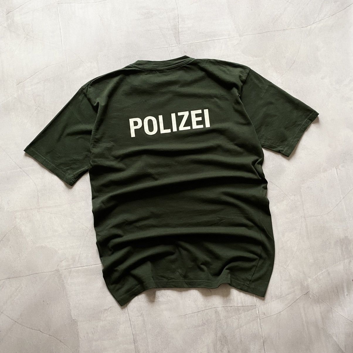 Japanese Brand × Vintage Vintage Polizei Vetements Style Oversized Big Logo T-shirt Size US XL / EU 56 / 4 - 1 Thumbnail