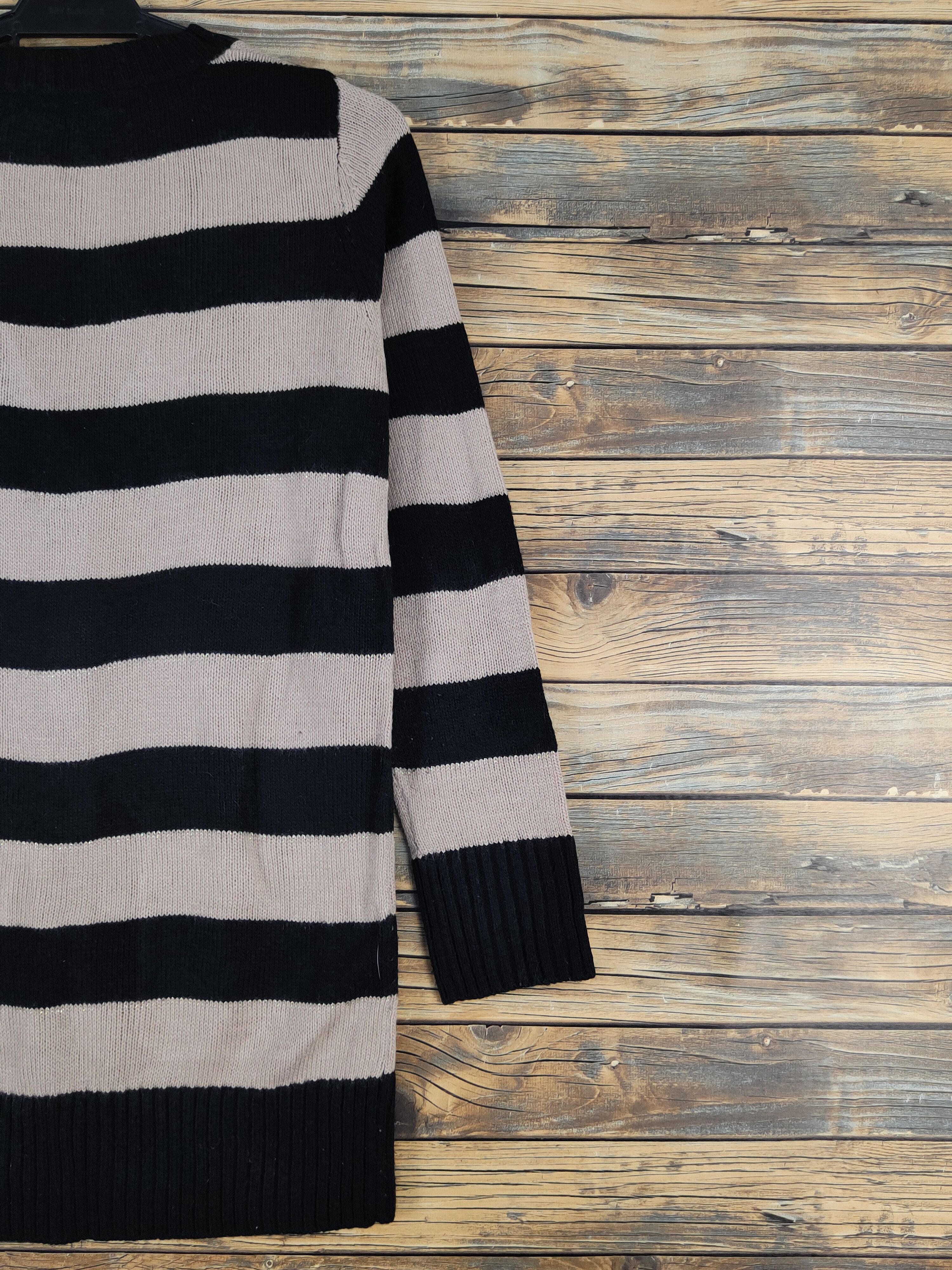 Japanese Brand × Vintage Putielal Black Brown Stripe Knitwear Cardigan #W1151 Size M / US 6-8 / IT 42-44 - 10 Thumbnail