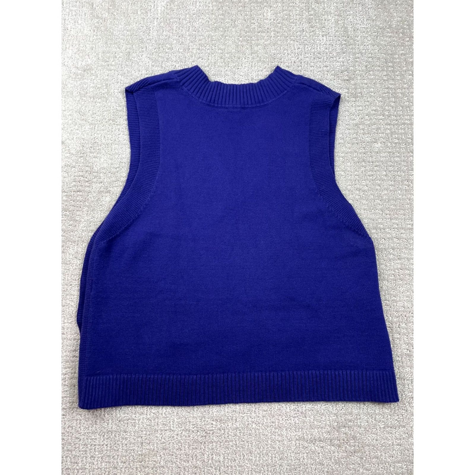 J. Jill J. Jill Sweater Vest Womens Petite Small Purple Cotton Blend V-Neck Side Button Vest Spring Fall Winter Mens Womens Girls Size S / US 4 / IT 40 - 5 Thumbnail