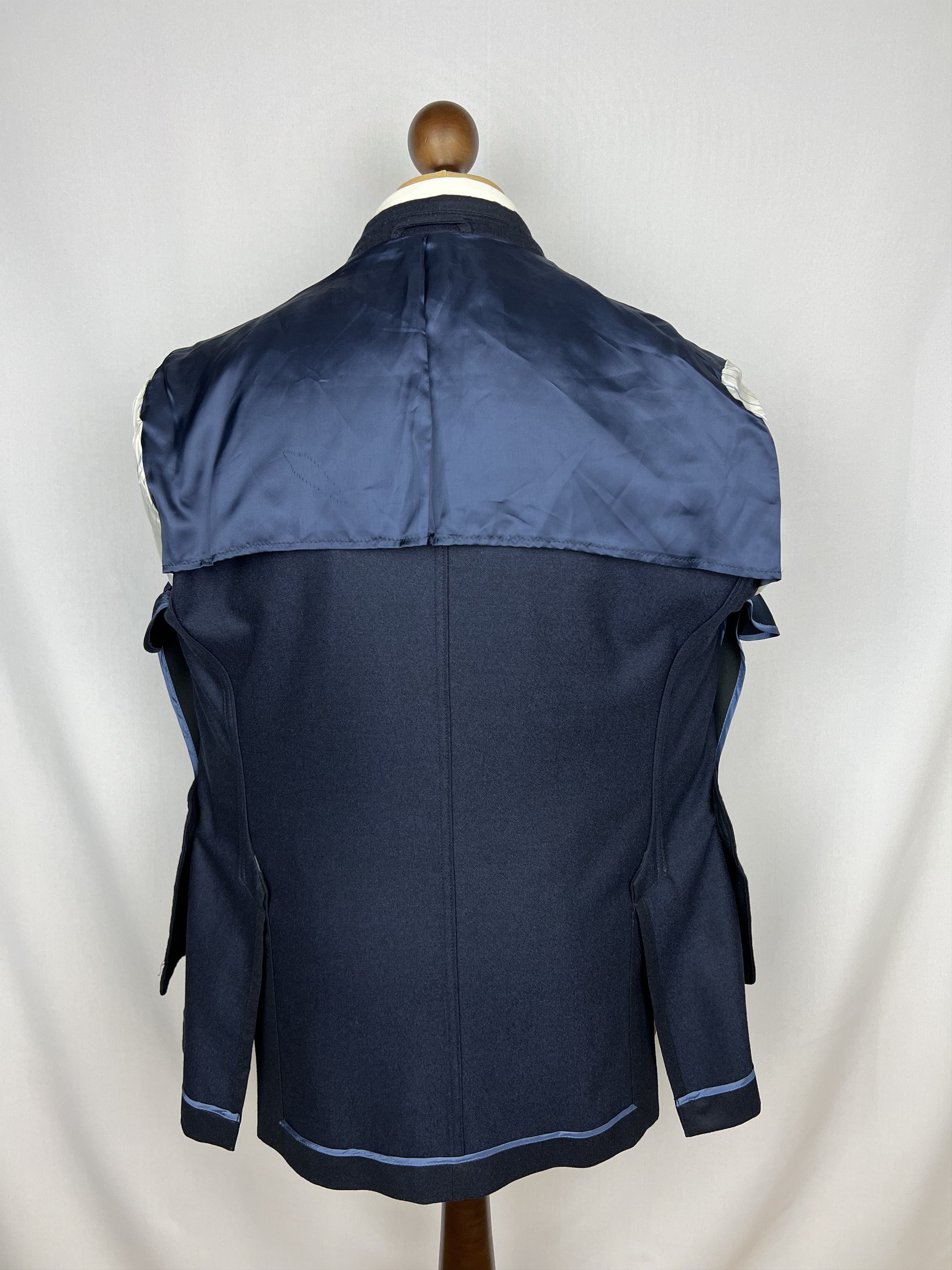 Hackett Drago Pure Flannel Wool Solid Midnight Half-Lined Sport Coat Size 42R - 4 Thumbnail
