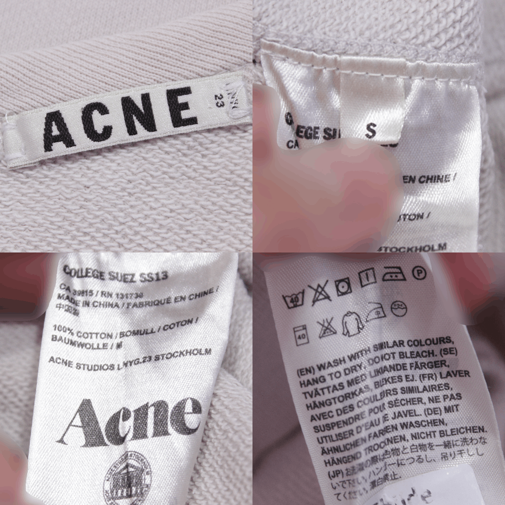 Acne Studios College Suez SS13 Big Logo Sweatshirt Size US S / EU 44-46 / 1 - 11 Thumbnail