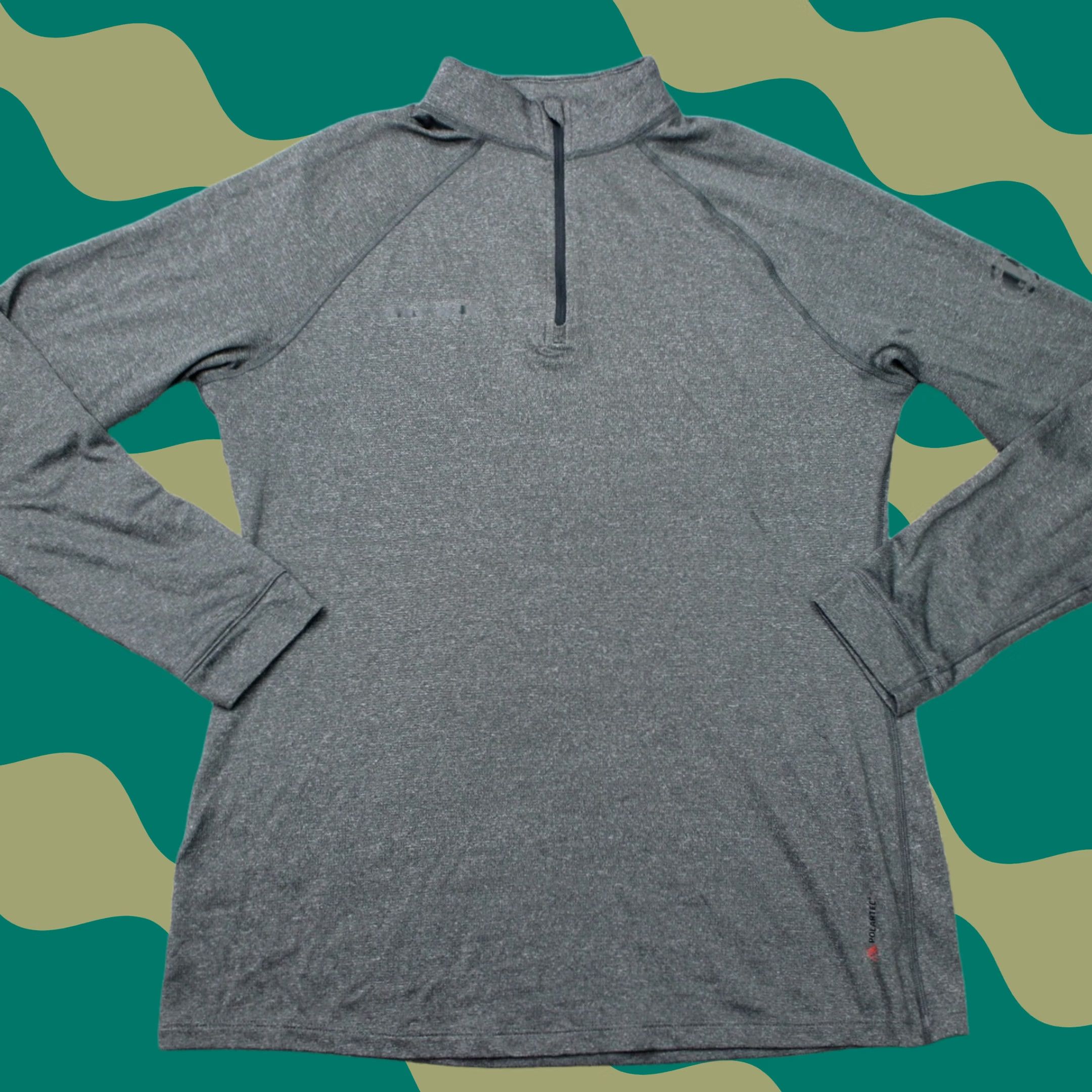 Mammut Mammut Shirt Womens Large Gray Klamath 1/2 Zip Poly/Wool Long Sleeve Pullover Size L / US 10 / IT 46 - 1 Thumbnail
