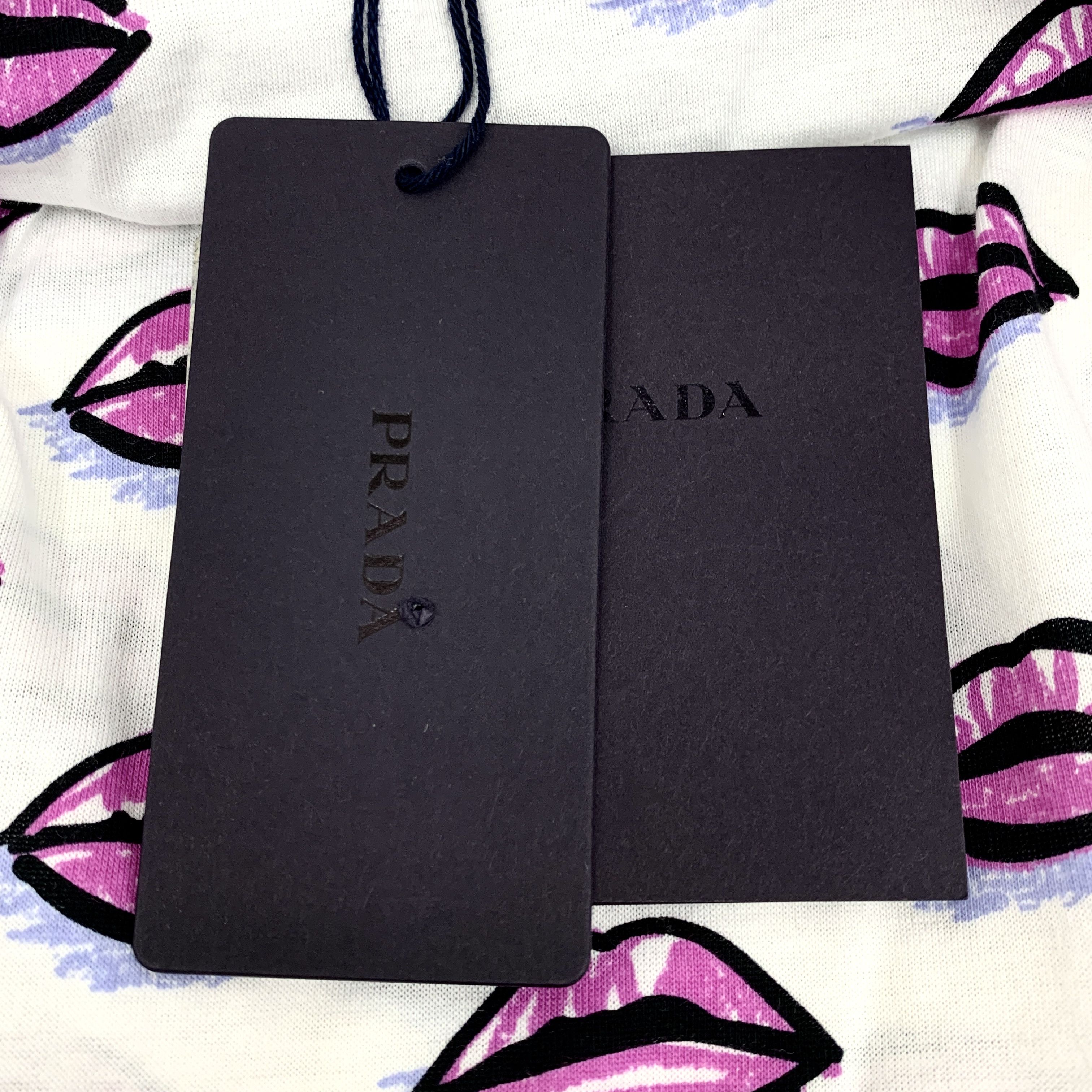 Prada Prada Black Cotton Triangle Logo Crewneck T-Shirt (Size S) Size M / US 6-8 / IT 42-44 - 3 Thumbnail