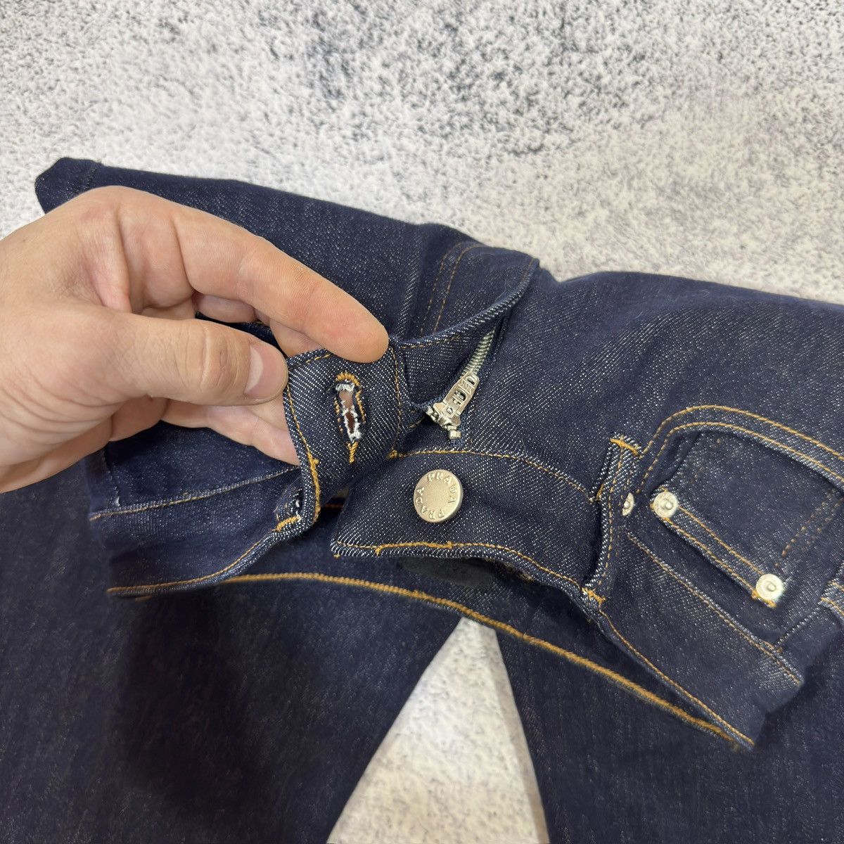 Prada Prada Dark Indigo Flared Jeans 26 size Size 26" / US 2 / IT 38 - 14 Thumbnail