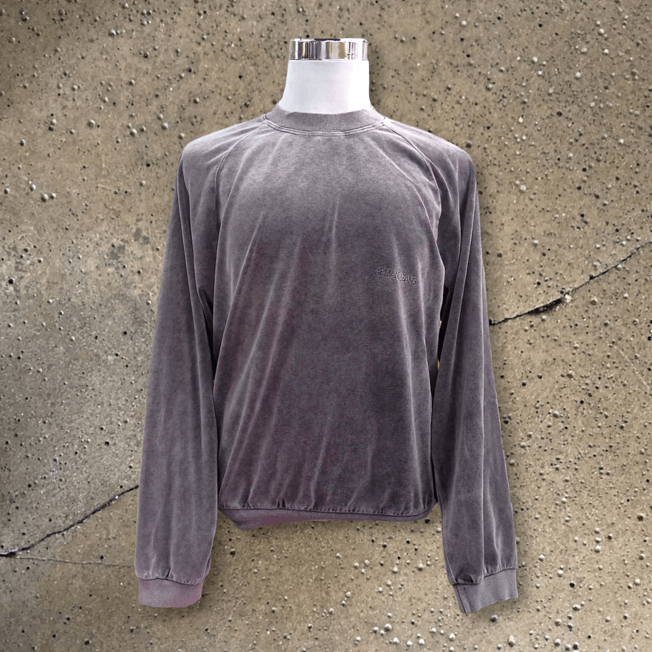 Armani Vintage ARMANI JEANS MISURA Velvet Sweatshirt Size US XL / EU 56 / 4 - 1 Thumbnail