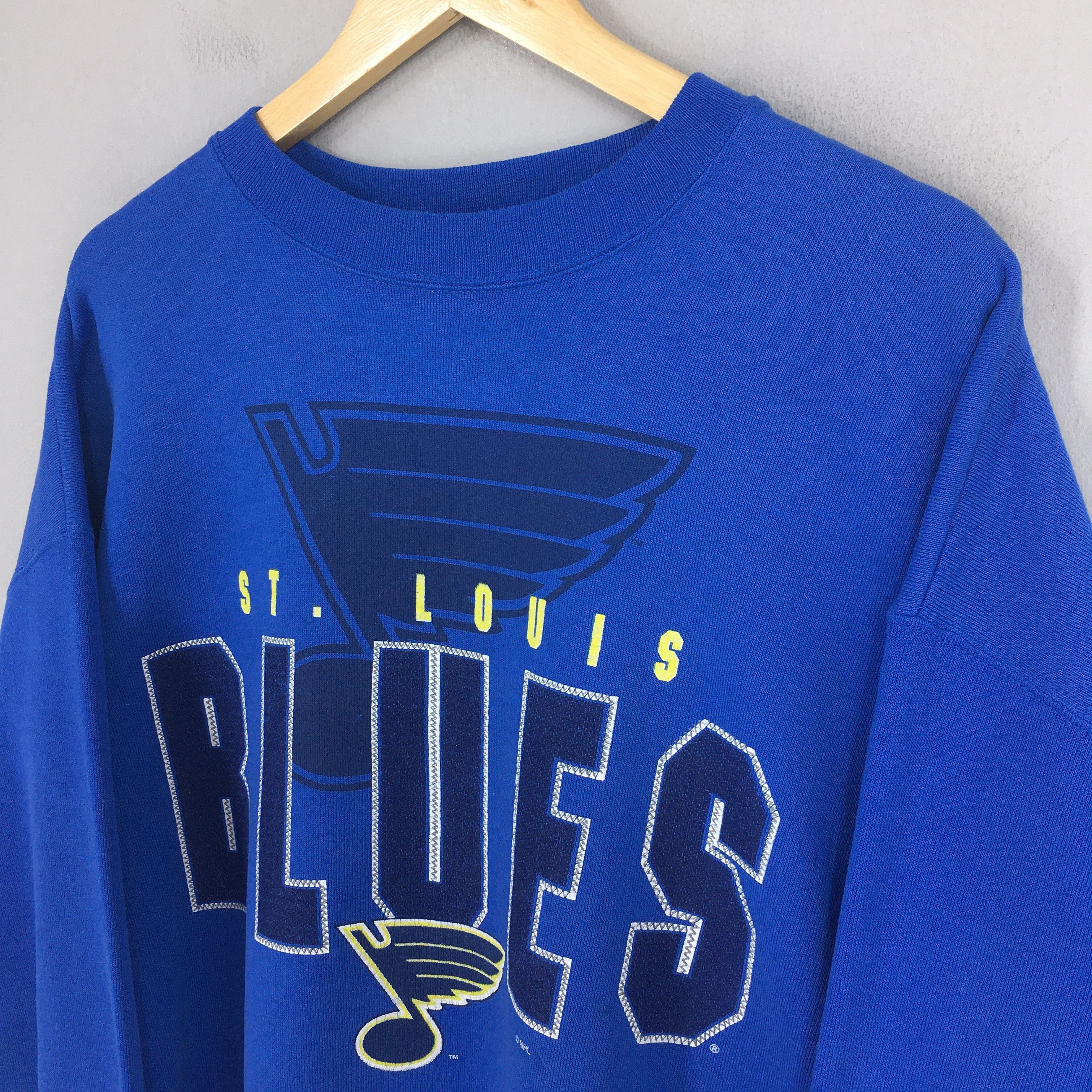 NHL Vintage 90s St. Louis Blues NHL Sweatshirt XLarge Size US XL / EU 56 / 4 - 3 Thumbnail