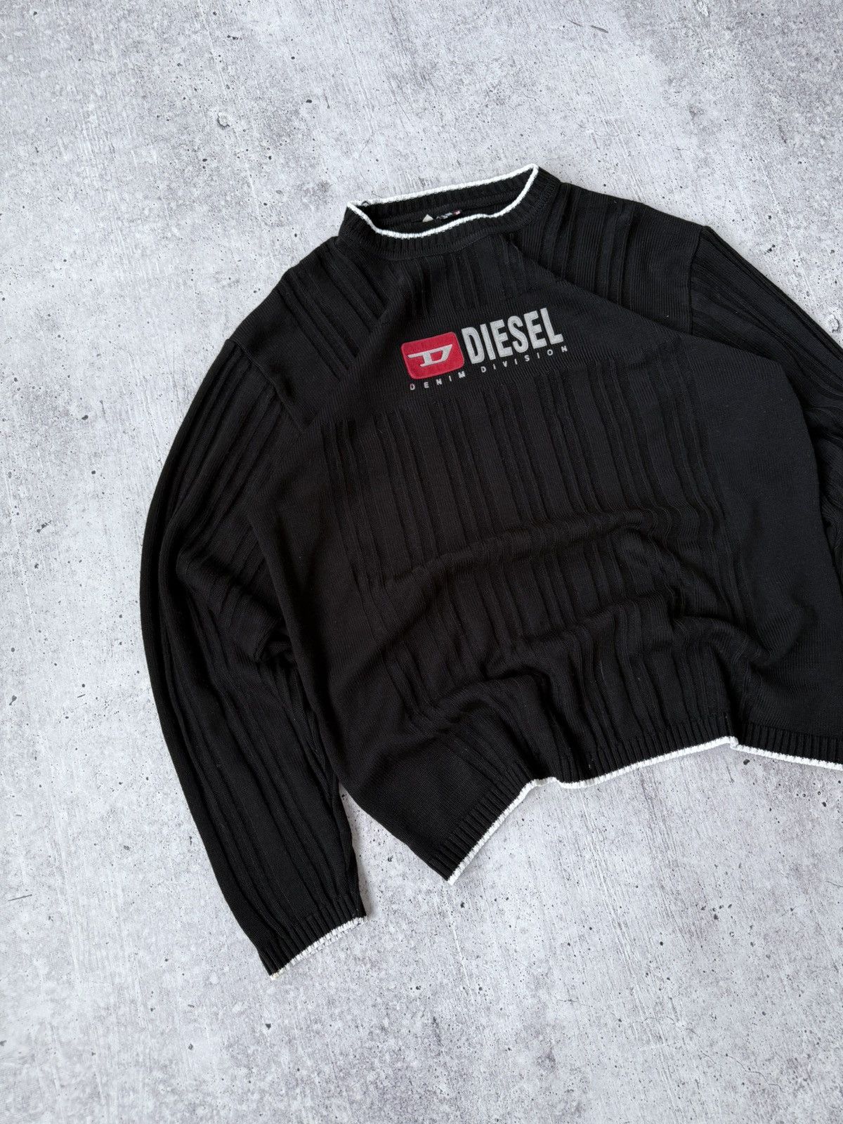 Diesel × Vintage Diesel Vintage Big Logo Y2K Sweater Size US XL / EU 56 / 4 - 4 Thumbnail