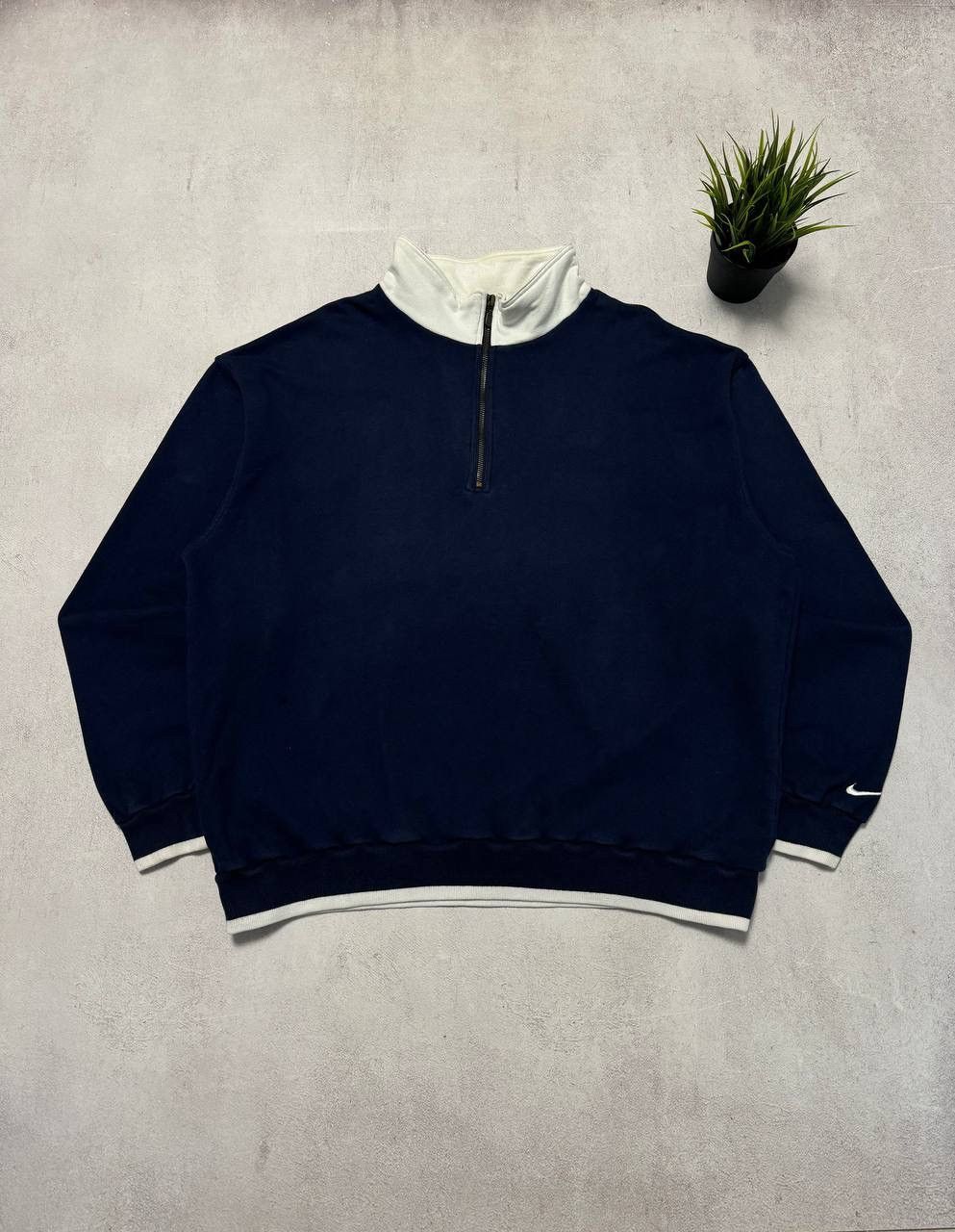 Nike × Vintage Vintage Nike Sweatshirt Crewneck Baggy Zip 1/3 Golf Y2K 90s Size US XL / EU 56 / 4 - 1 Thumbnail