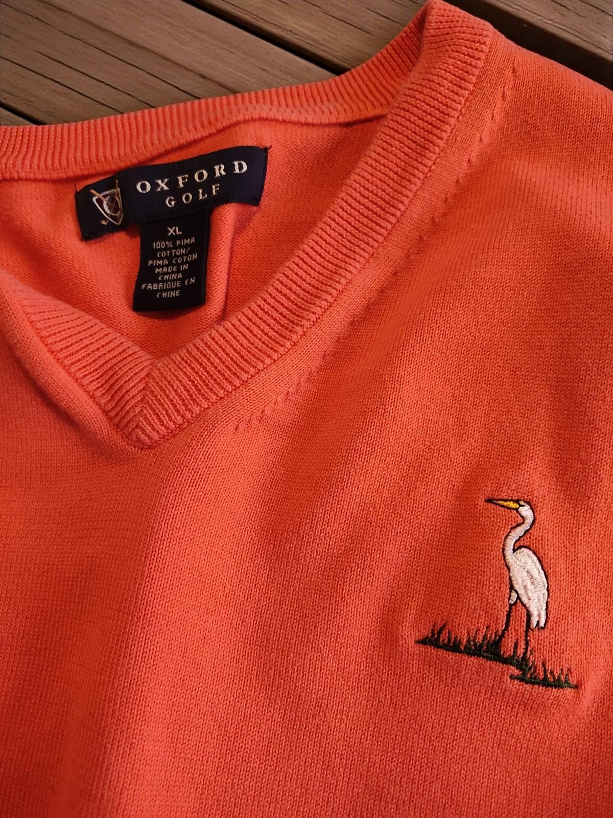 Other Oxford Golf Men's V-Neck Sweater Vest XL Orange Size US XL / EU 56 / 4 - 6 Thumbnail