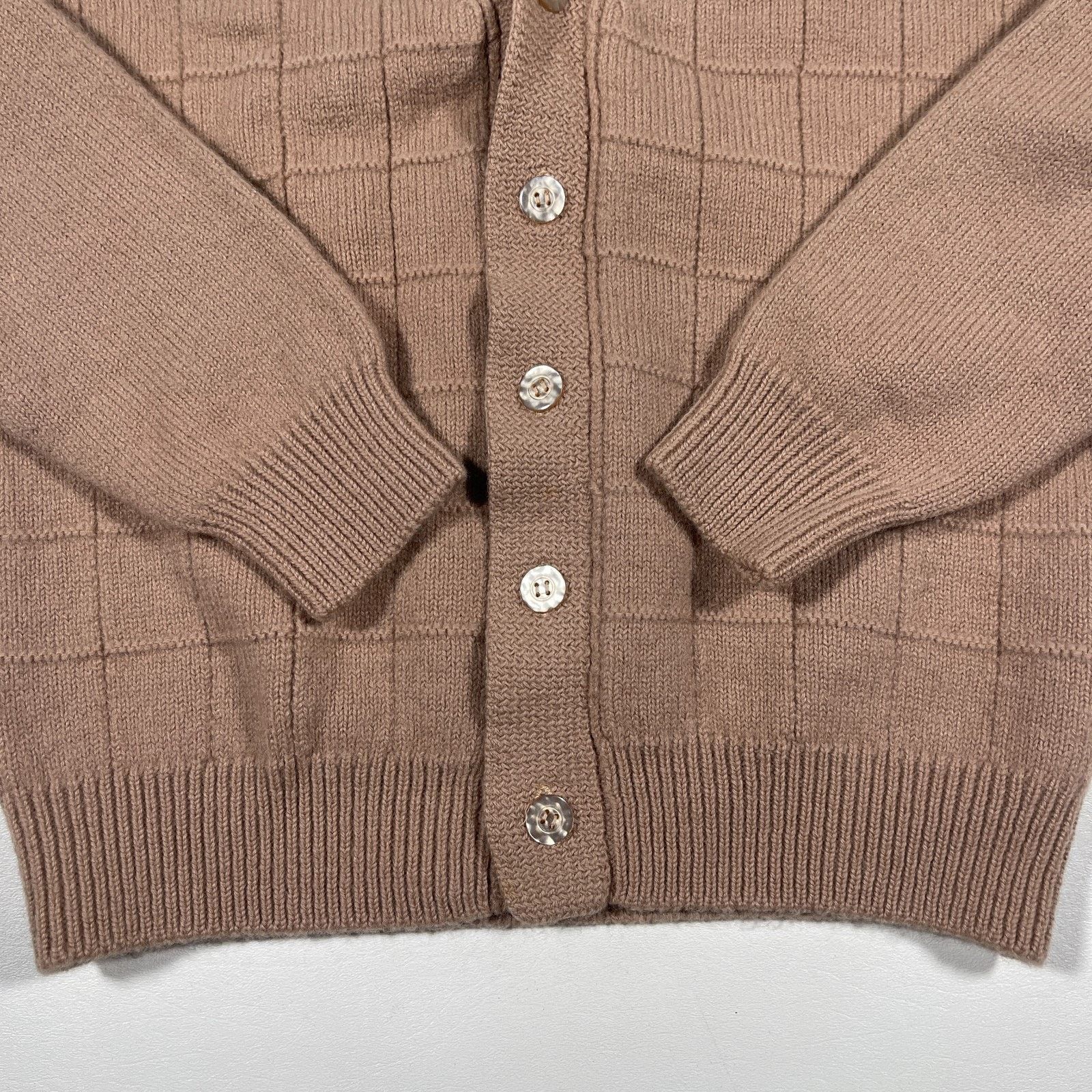 Vintage Vintage 80s Rugby Sports Brown Golf Cardigan Sweater Medium Size M / US 6-8 / IT 42-44 - 4 Thumbnail