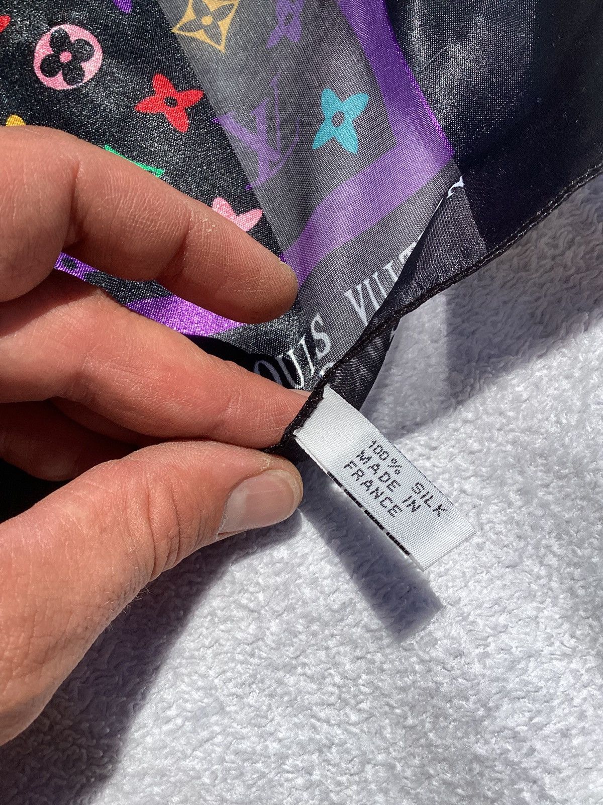 Other 90s Louis Vuitton Paris France rainbow monogram silk bandana Size ONE SIZE - 4 Thumbnail