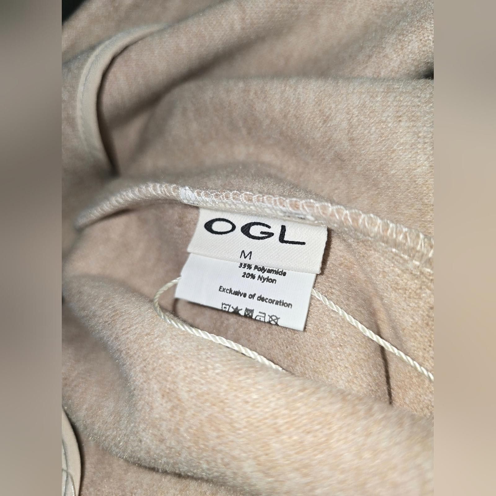 Designer OGL Tan Cream CashSoft Wool-like Flared Maxi Skirt - M Size 32" / US 10 / IT 46 - 3 Thumbnail