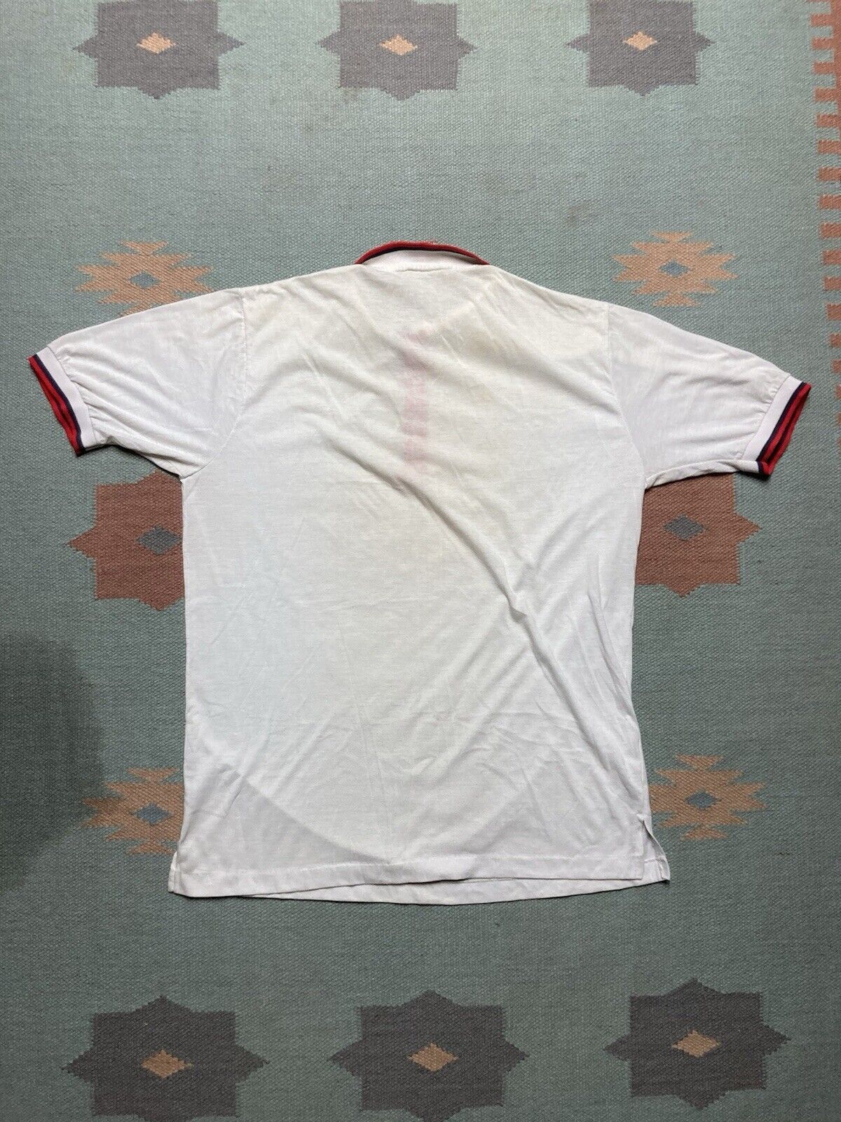 Vintage Vintage 70s polo shirt striped ringer soft thin worn large Size US L / EU 52-54 / 3 - 7 Thumbnail