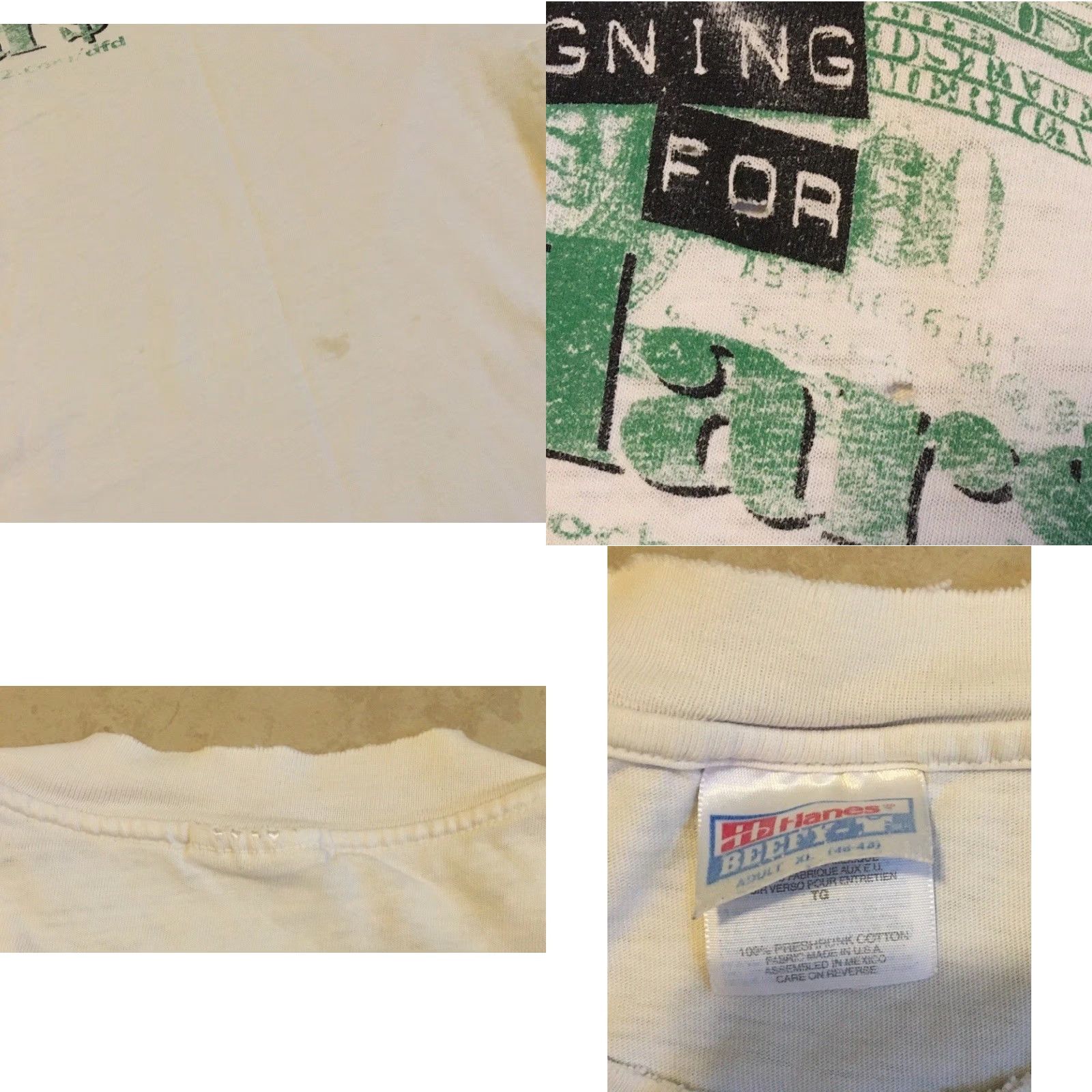 Apple VINTAGE 90s Apple Shirt XL White Grunge Internet Tech Microchip Big Cash Distress Mens Size US XL / EU 56 / 4 - 10 Thumbnail