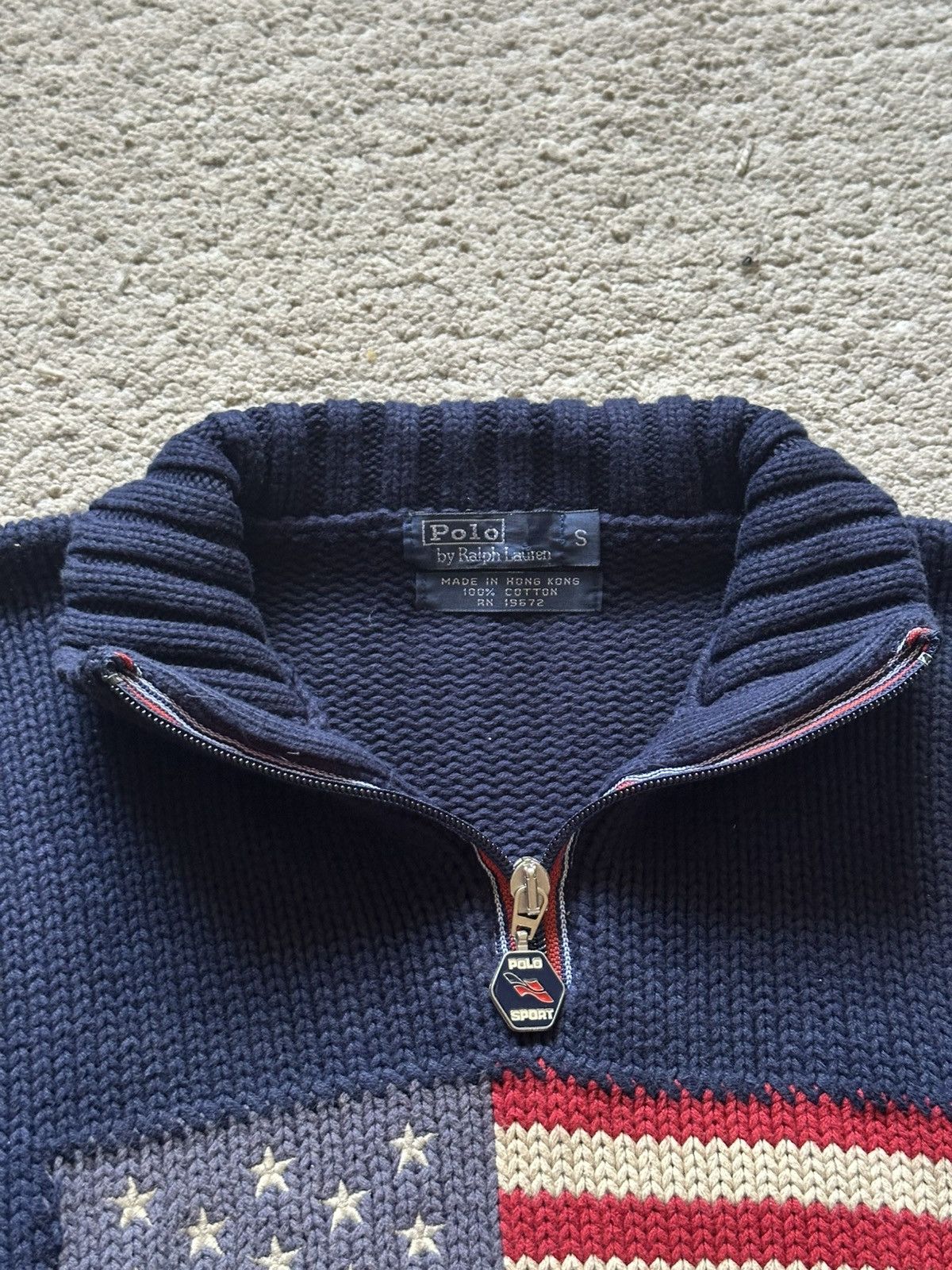 Polo Ralph Lauren 1990s Polo Ralph Lauren American Flag Knitted Sweater Size S / US 4 / IT 40 - 6 Thumbnail