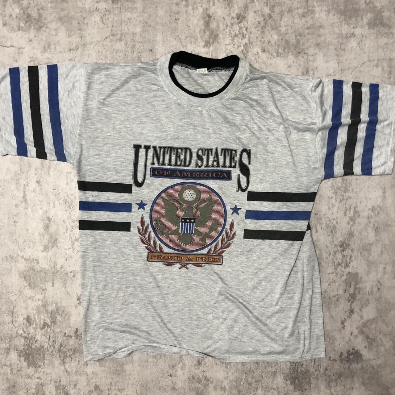 Other Grey and blue USA graphic T-shirt Size US XXL / EU 58 / 5 - 1 Thumbnail
