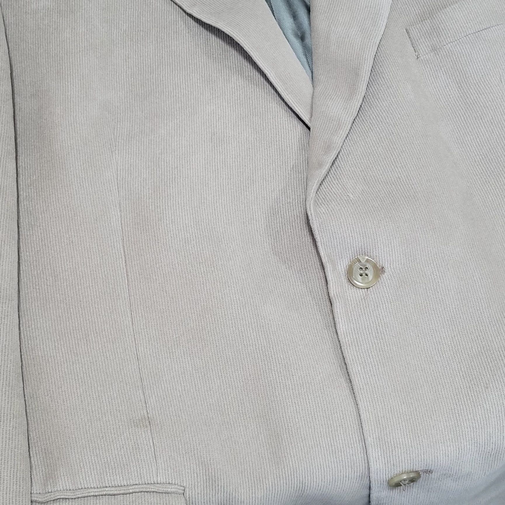 Vintage VINTAGE Andrew Fezza Tan Microfiber 2 Button Ventless Notch Blazer Sport Coat 46L Size 46R - 5 Thumbnail