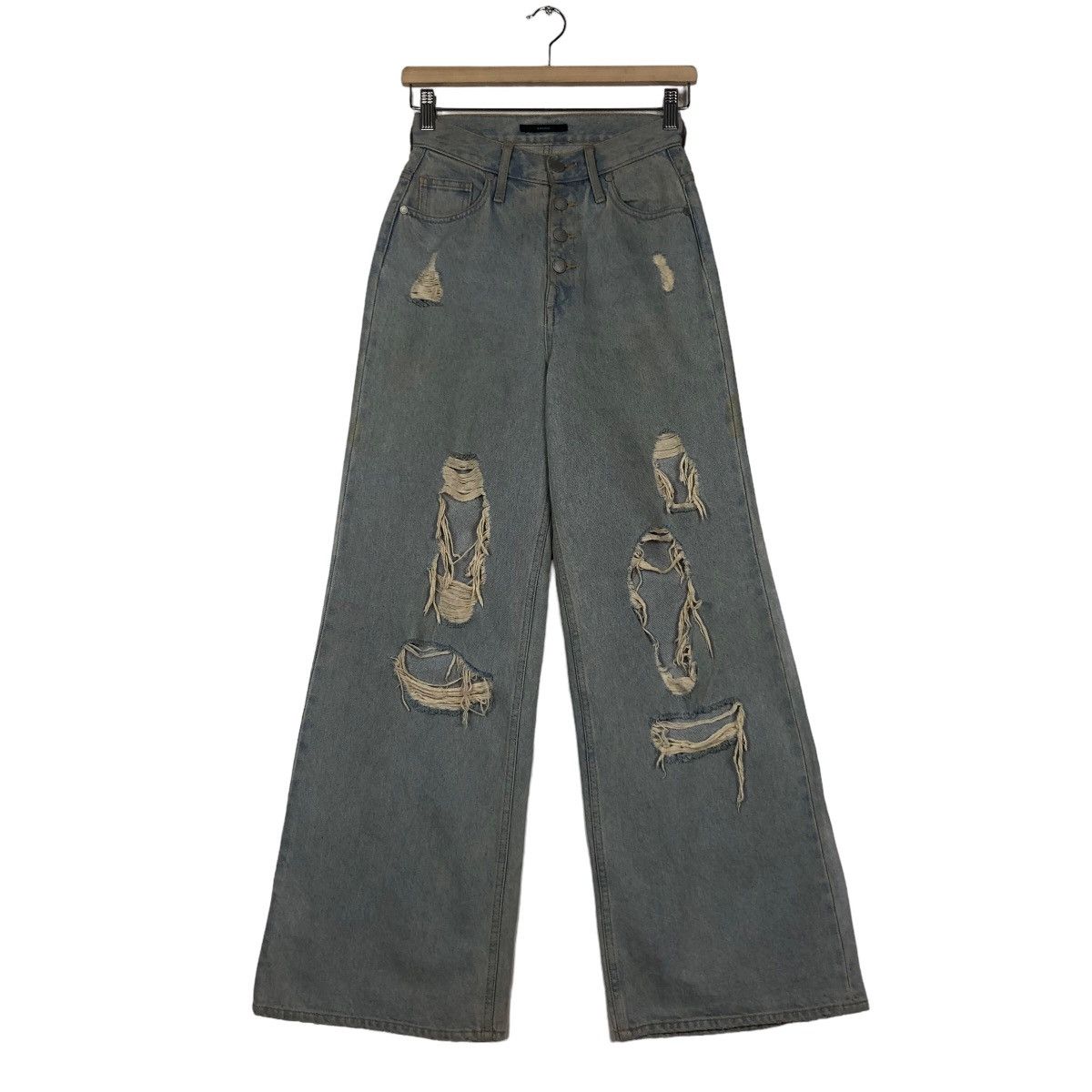 Japanese Brand DISTRESSED DENIM JEANS PUNK DESIGN EMODA JAPAN ISSEY MIYAKE Size US 26 / EU 42 - 1 Thumbnail