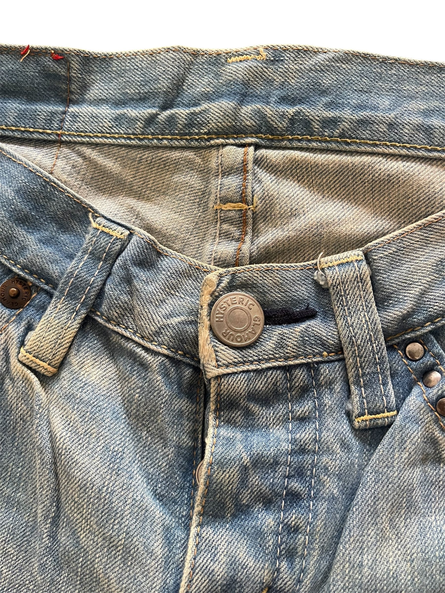 Hysteric Glamour × Le Grande Bleu (L.G.B.) Hysteric Glamour Patchwork Low Rise Baby Blue Reconstruck Size US 30 / EU 46 - 4 Thumbnail