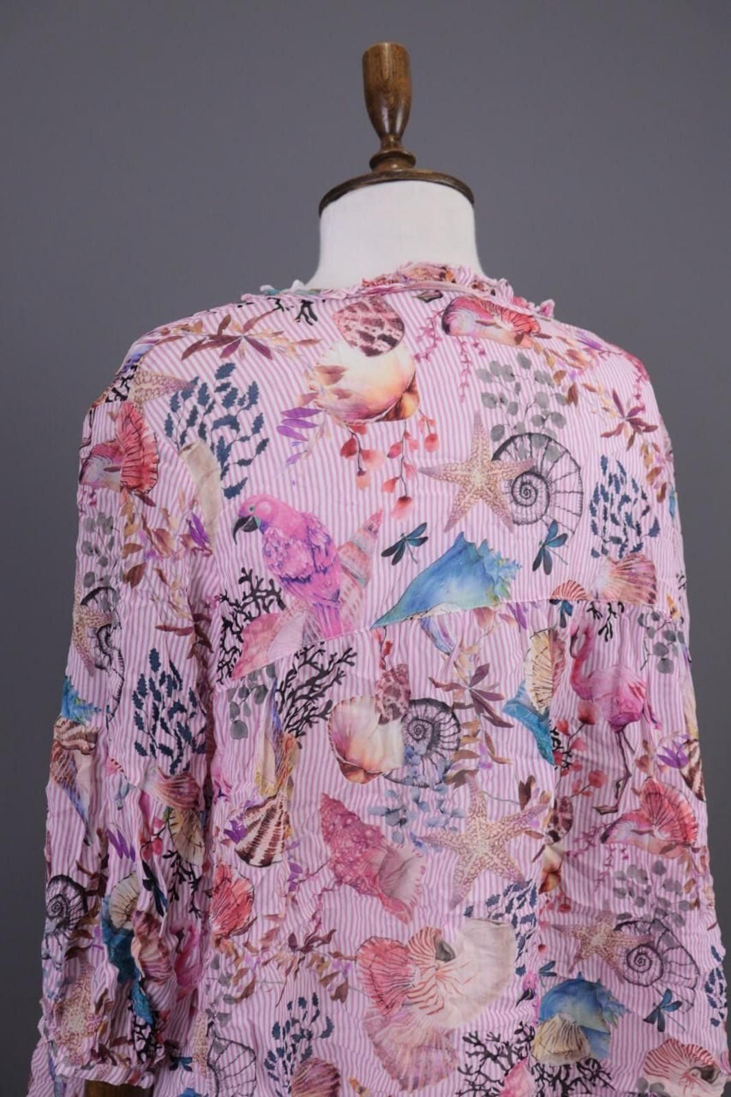 Designer Princess Goes Hollywood Pink Shell Blouse Shirt Sz 46 / XL Size XL / US 12-14 / IT 48-50 - 11 Thumbnail