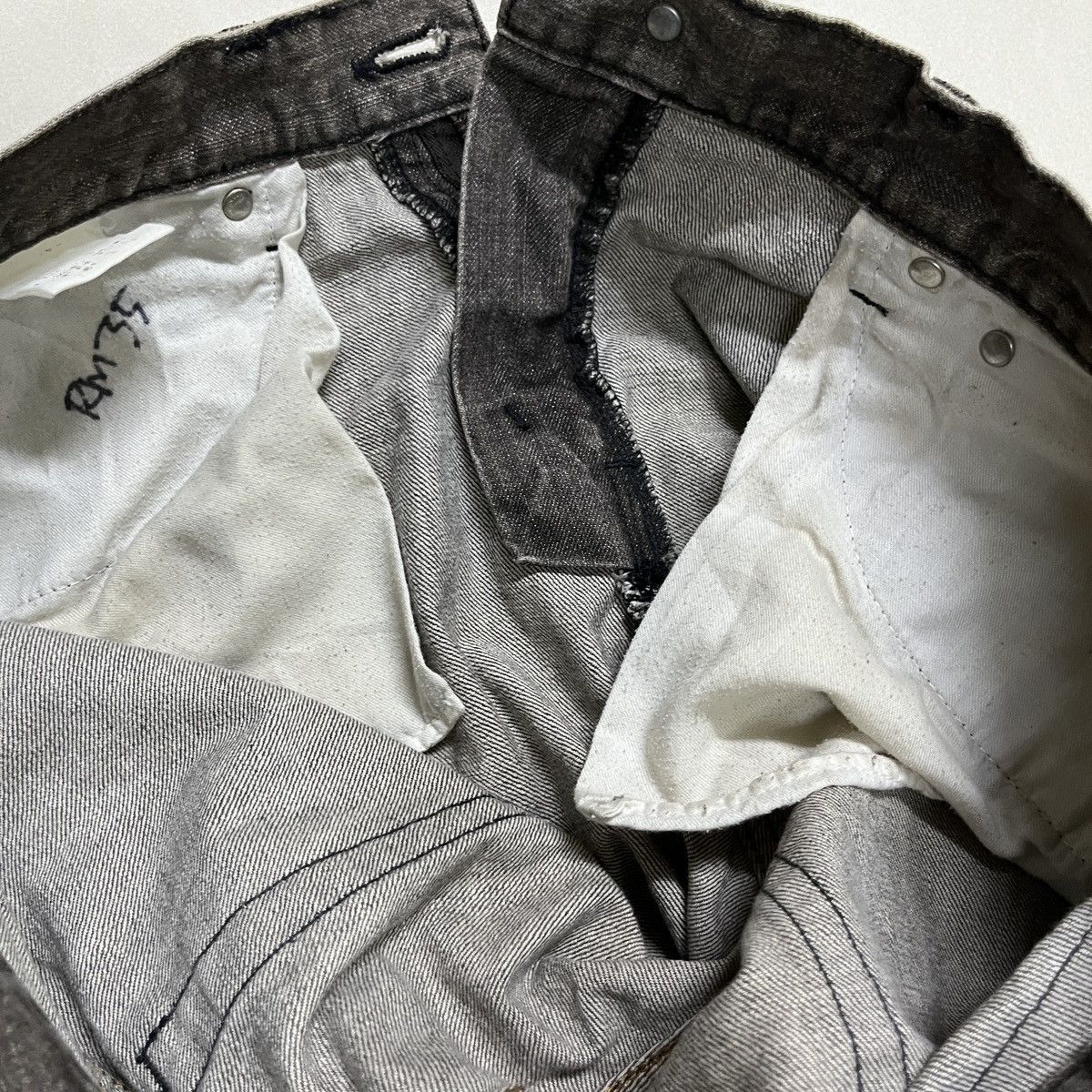 If Six Was Nine × Japanese Brand Vintage Crack Wash Rust Bobson Baggy Jeans Size US 35 - 6 Thumbnail