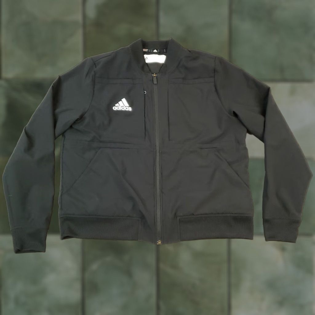 Adidas Adidas Jacket Womens Large Black Mock Neck Long Sleeve Casual Logo Full Zip Size L / US 10 / IT 46 - 1 Thumbnail