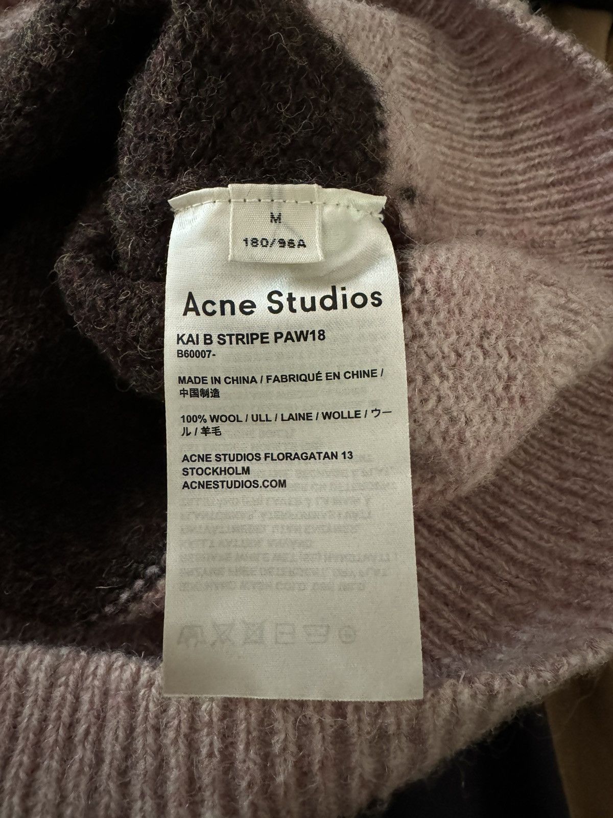 Acne Studios // Black & Grey Knit Striped Sweater – VSP