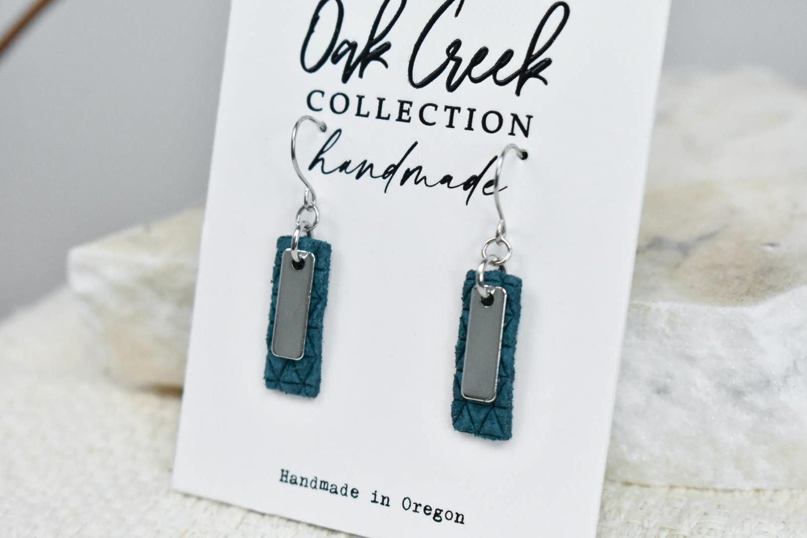 Other Dainty Leather Rectangle W/ Silver Mini Bar by Oak Creek Size ONE SIZE - 2 Thumbnail