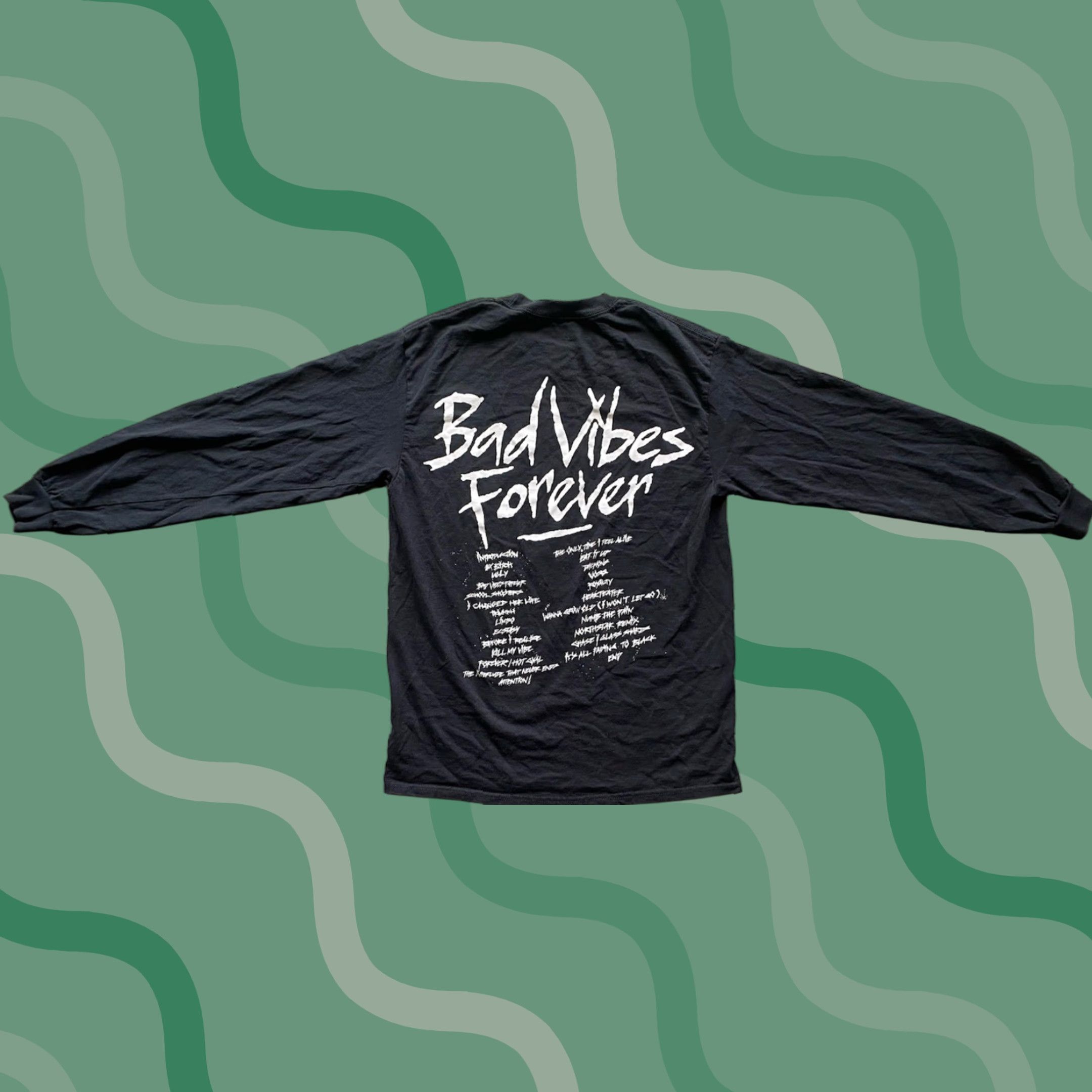 Forever 21 Xxxtentacion Long Sleeve Shirt Black Men Medium Bad Vibes Forever Mens M Regular Size/Color: Black Size US M / EU 48-50 / 2 - 1 Thumbnail