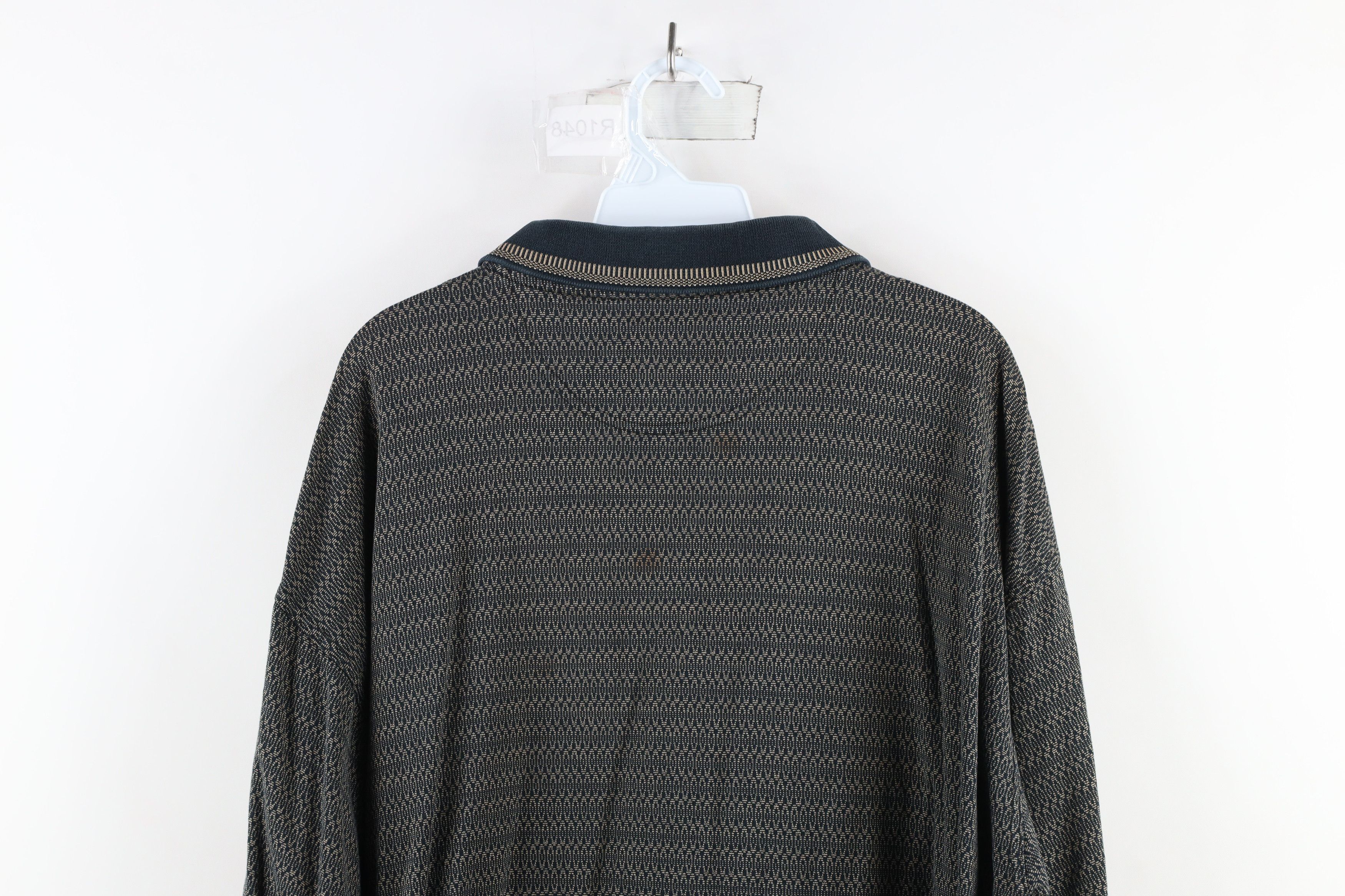 Vintage Vintage 90s Streetwear Geometric Knit Collared Golf Polo Size US XL / EU 56 / 4 - 9 Thumbnail