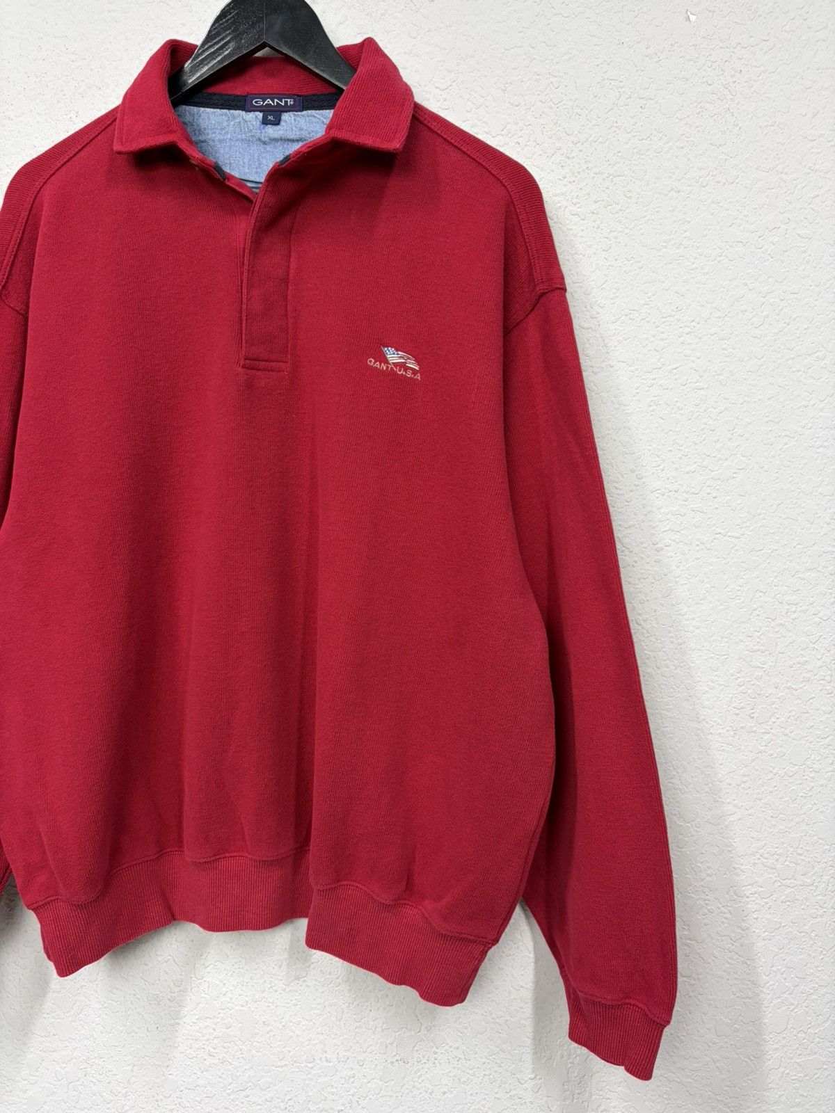 Gant Vintage GANT USA Rugby Sweatshirt 90s Heavy Cotton Pullover Size US XL / EU 56 / 4 - 3 Thumbnail