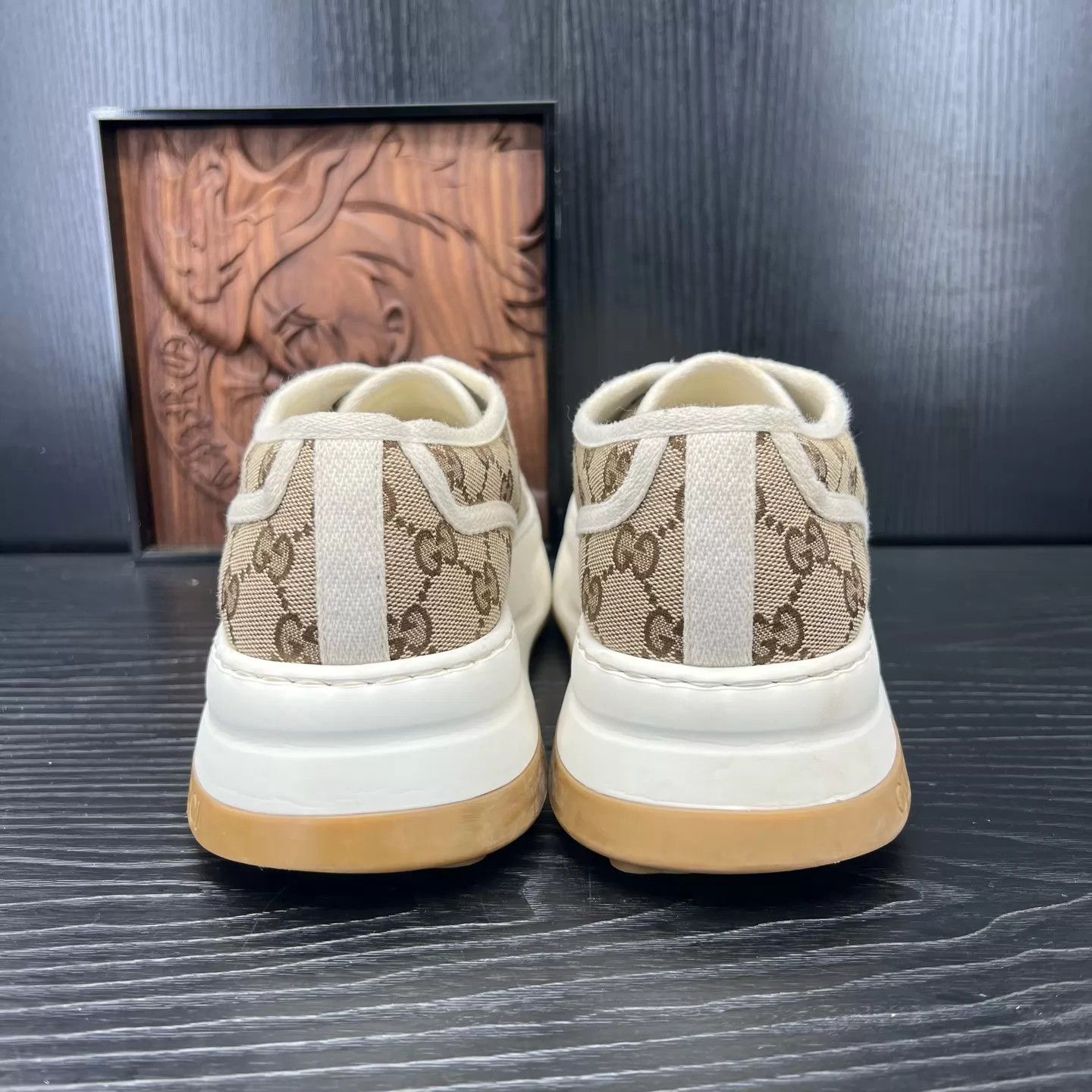 Gucci GUCCI Interlocking white & brown sneakers US9/EU43 Size US 9 / EU 42 - 6 Thumbnail