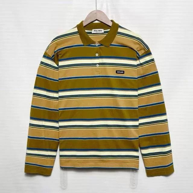 Miu Miu MIU MIU SS24 Striped Button Jersey Polo Shirt Size L / US 10 / IT 46 - 1 Thumbnail