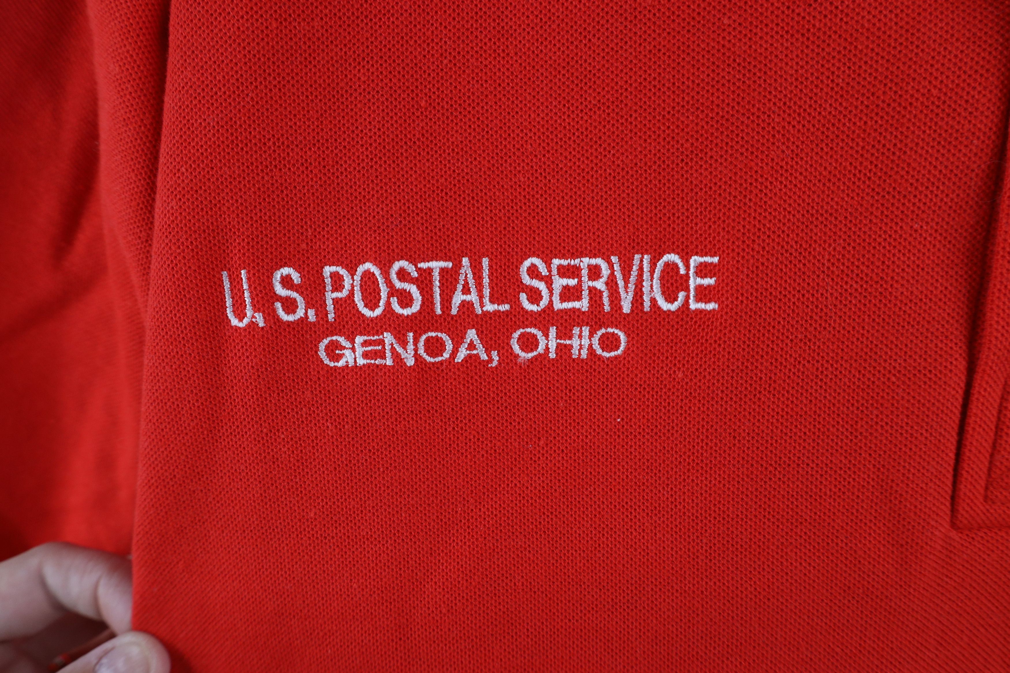 Vintage Vintage 90s Streetwear Service Ohio Polo Shirt Red USA Size US XL / EU 56 / 4 - 4 Thumbnail