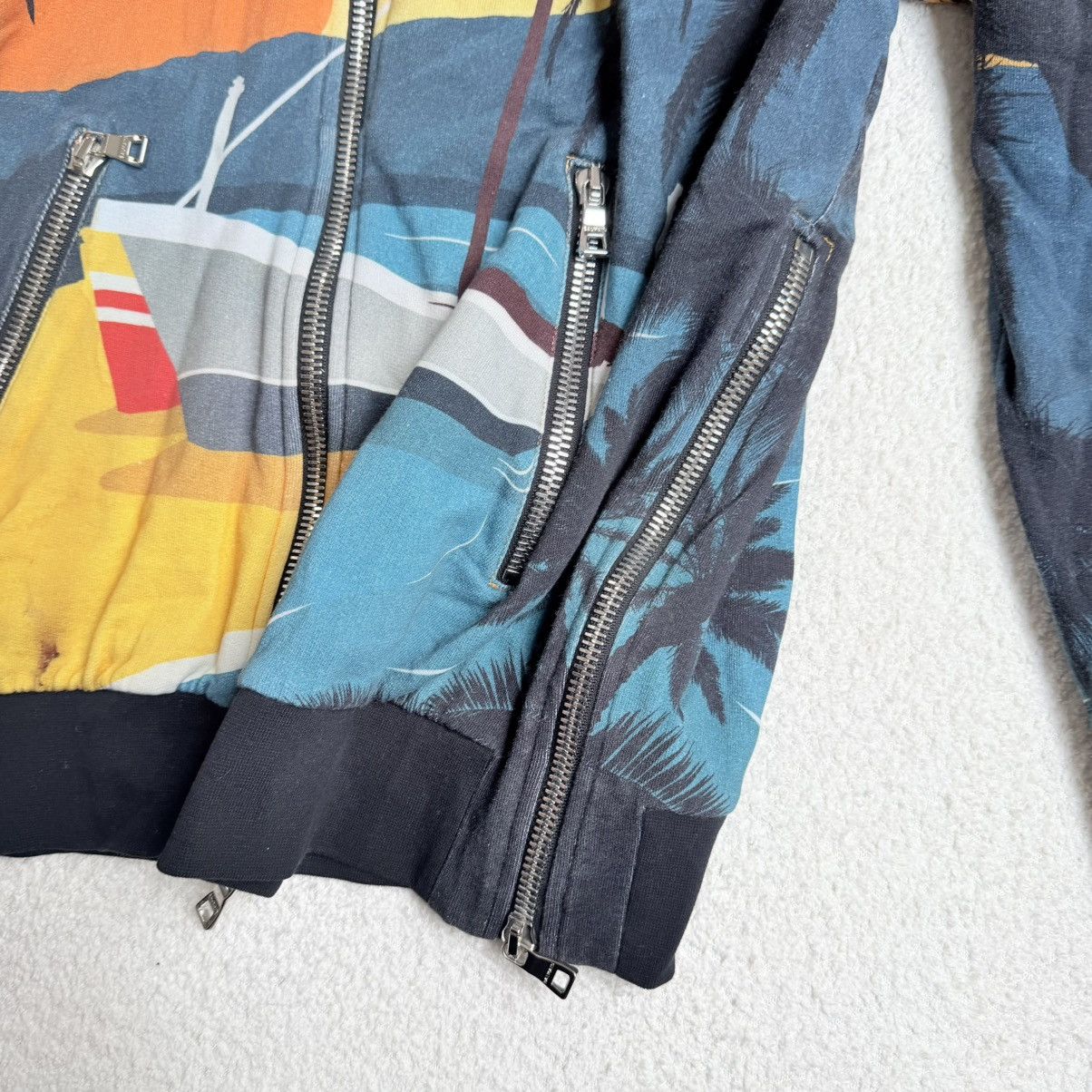 Balmain Balmain Terry Beach Sunset Zippered Jacket Size US XL / EU 56 / 4 - 7 Thumbnail