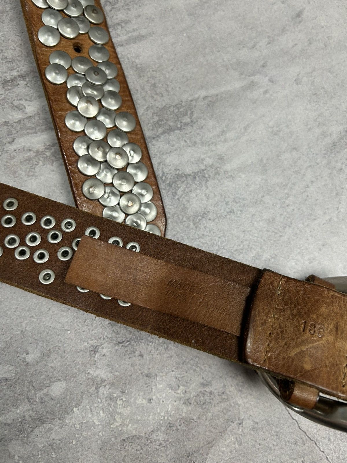 Vintage Vintage Leather Belts Y2K Opium Style Streetwear Rare Size ONE SIZE - 7 Thumbnail