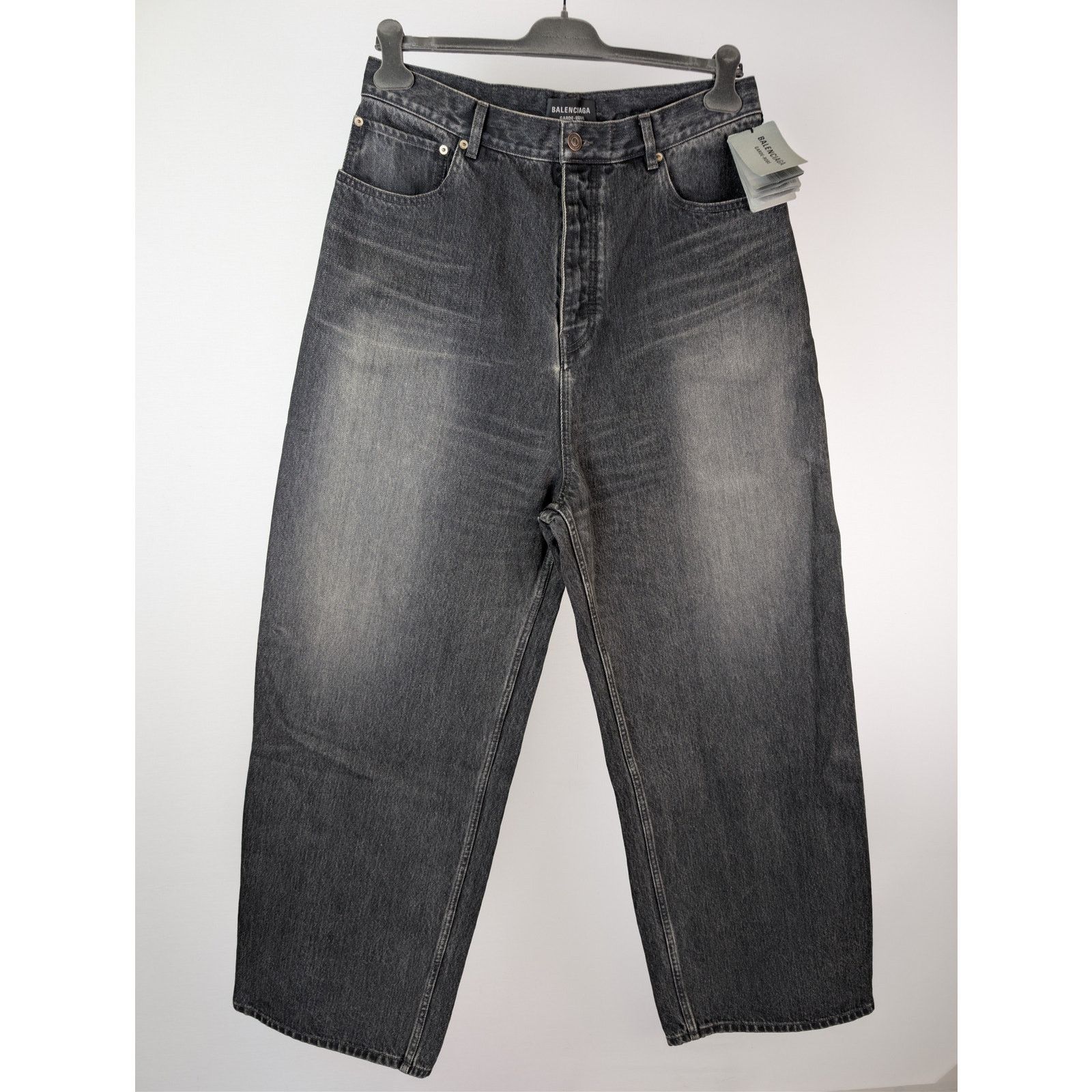 Balenciaga o1rshd1 Baggy Denim Pants in Wash Black / Marigold Size US 32 / EU 48 - 1 Thumbnail