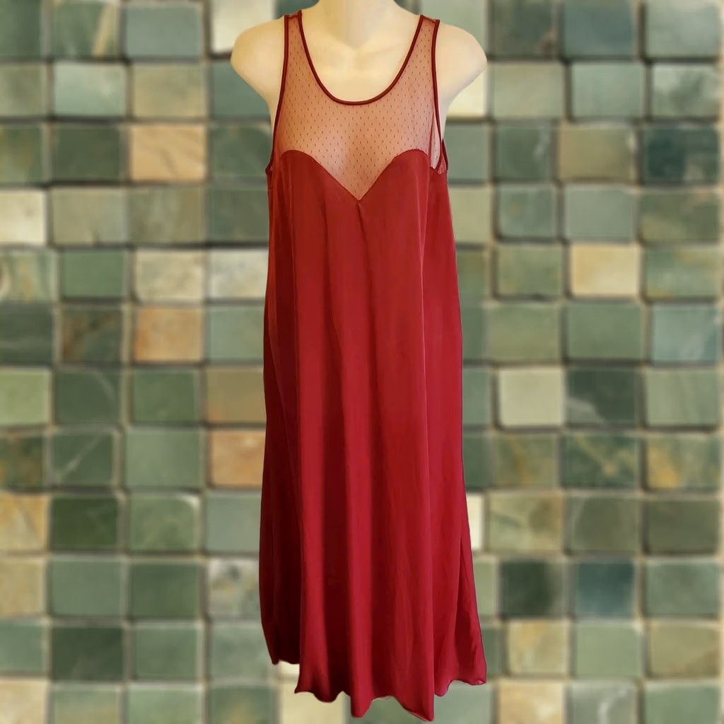 Vintage VINTAGE Womens Maxi Dress 70s Medium Marroon Mod Sexy Whimsygoth Witchy Size S / US 4 / IT 40 - 1 Thumbnail