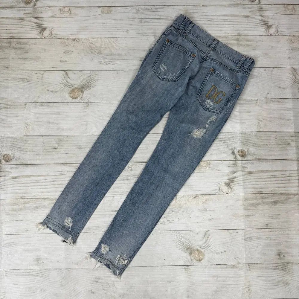 Dolce & Gabbana Vintage Dolce Gabbana Faded Distressed Denim Jeans Big Logo Size US 34 / EU 50 - 1 Thumbnail