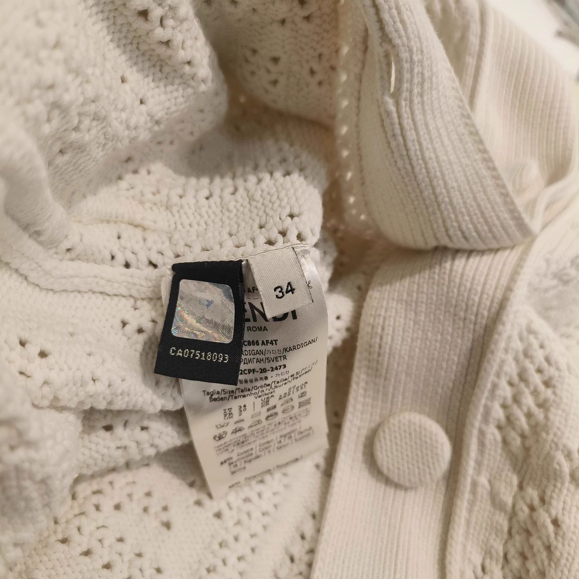Fendi Fendi All-over Logo Knit Cardigan - 99% New Size ONE SIZE - 4 Thumbnail