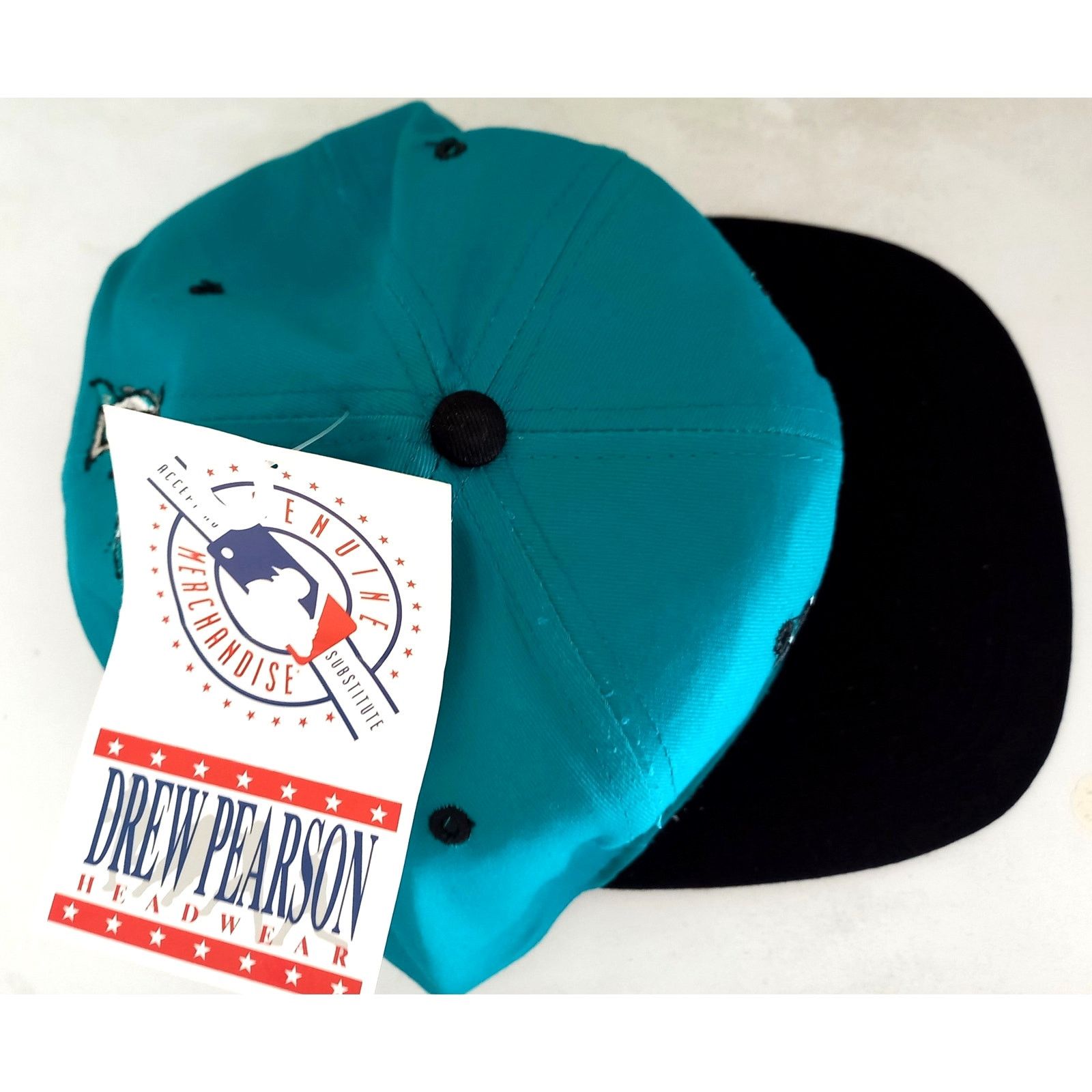 MLB NEW Florida Marlins 90s snapback cap teal Miami MLB vtg NWT Size ONE SIZE - 5 Thumbnail