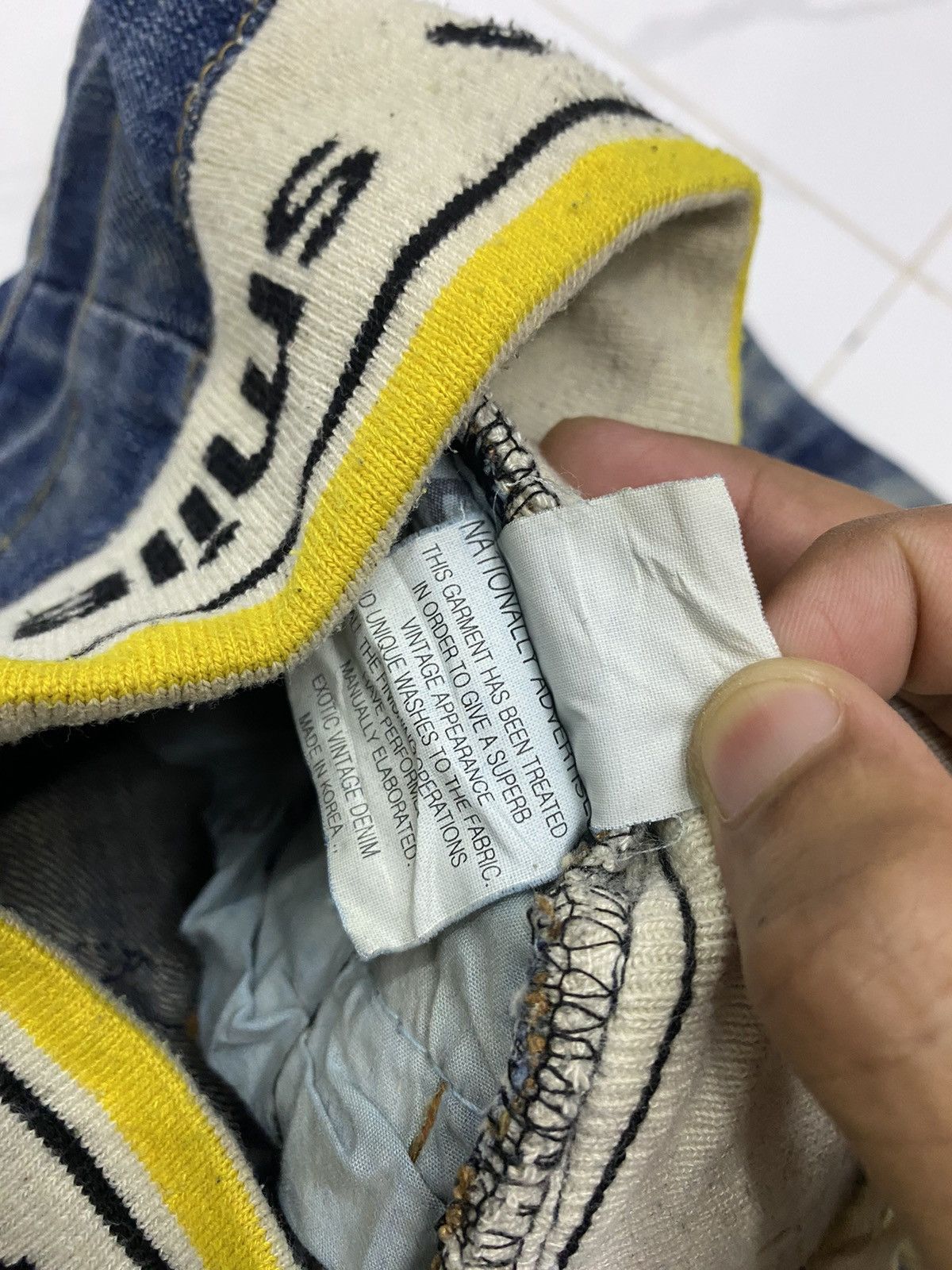 Kapital 🔥LOLITA SMILE WAISTBAND DISTRESS DENIM JEANS KAPITAL SMILE Size 27" / US 4 / IT 40 - 11 Thumbnail