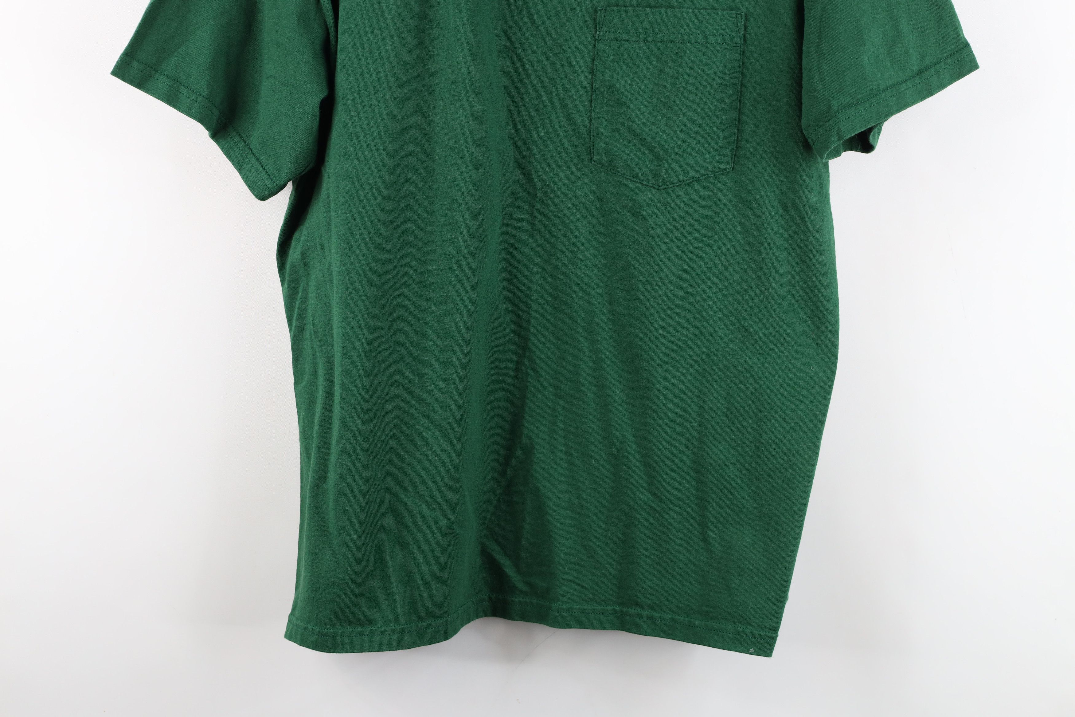 Vintage Vintage 90s Bike Faded Blank Pocket T-Shirt Green Cotton USA Size US M / EU 48-50 / 2 - 3 Thumbnail