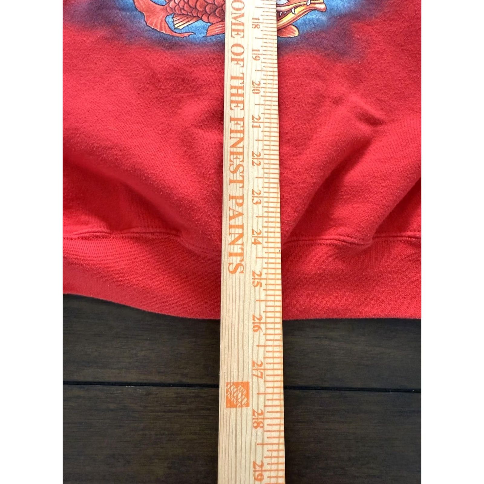 Gildan Hoodie Mens Large Red Full Zip Graphic Port Orange FL Fishing Our Deck Down Under Size US L / EU 52-54 / 3 - 5 Thumbnail