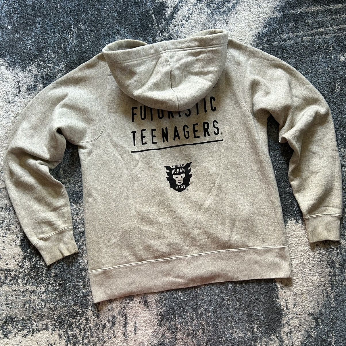 Human Made × Nigo × Vintage 2018 HM GOLD ZiP UP HOODiE SWEATSHiRT OATMEAL HEATHER GREY Size US L / EU 52-54 / 3 - 18 Thumbnail