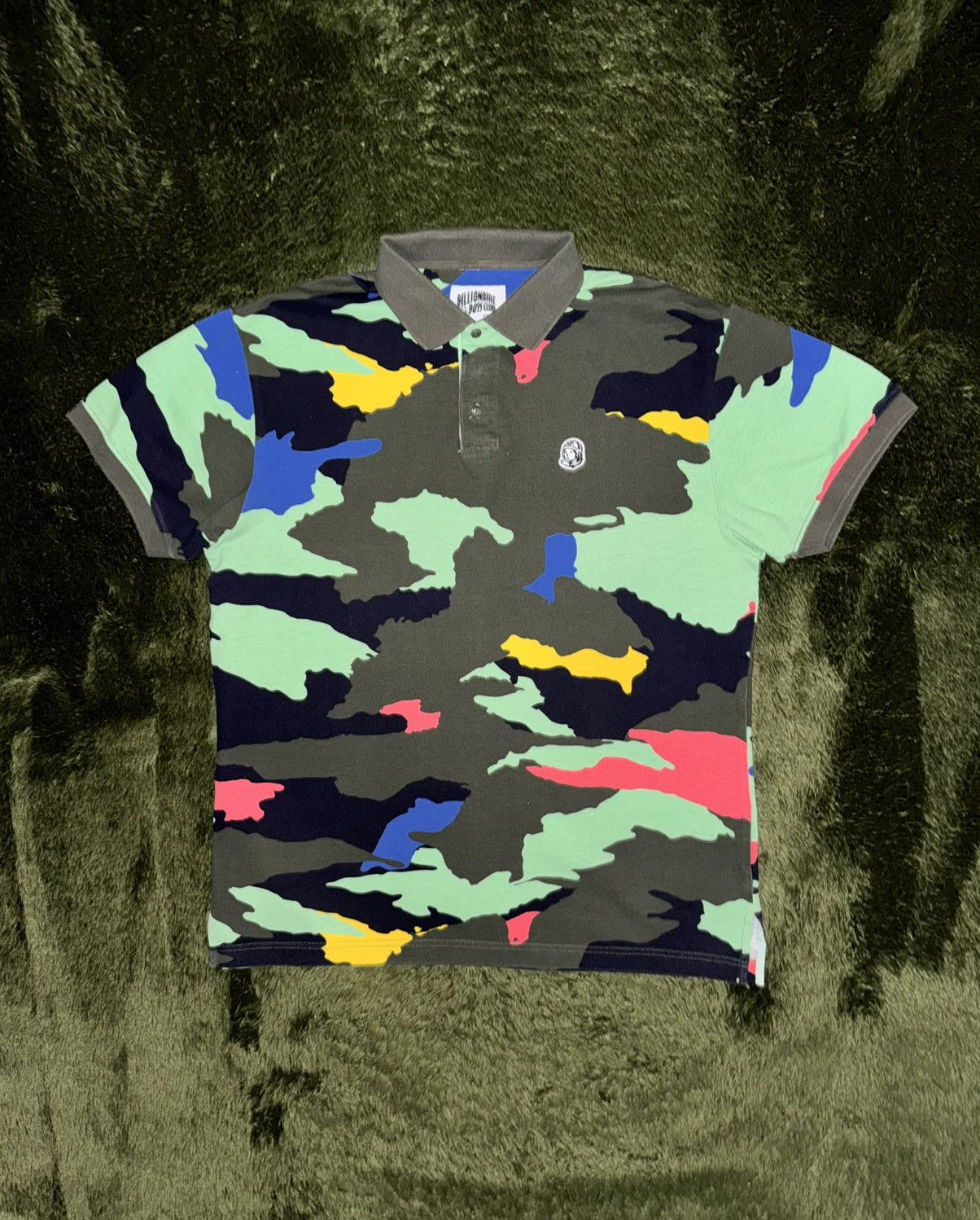 [XL] Billionaire Boys Club Color Camo Polo T-Shirt Green