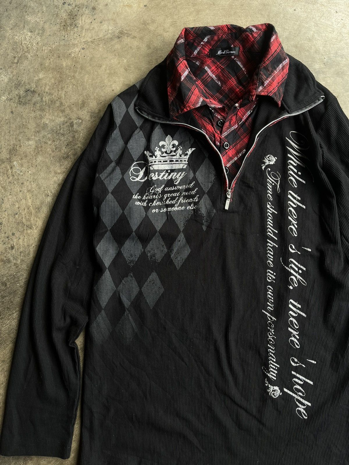 If Six Was Nine 2000s Japanese Double Layer Poem Gothic Seditionaries Punk Size US L / EU 52-54 / 3 - 2 Thumbnail