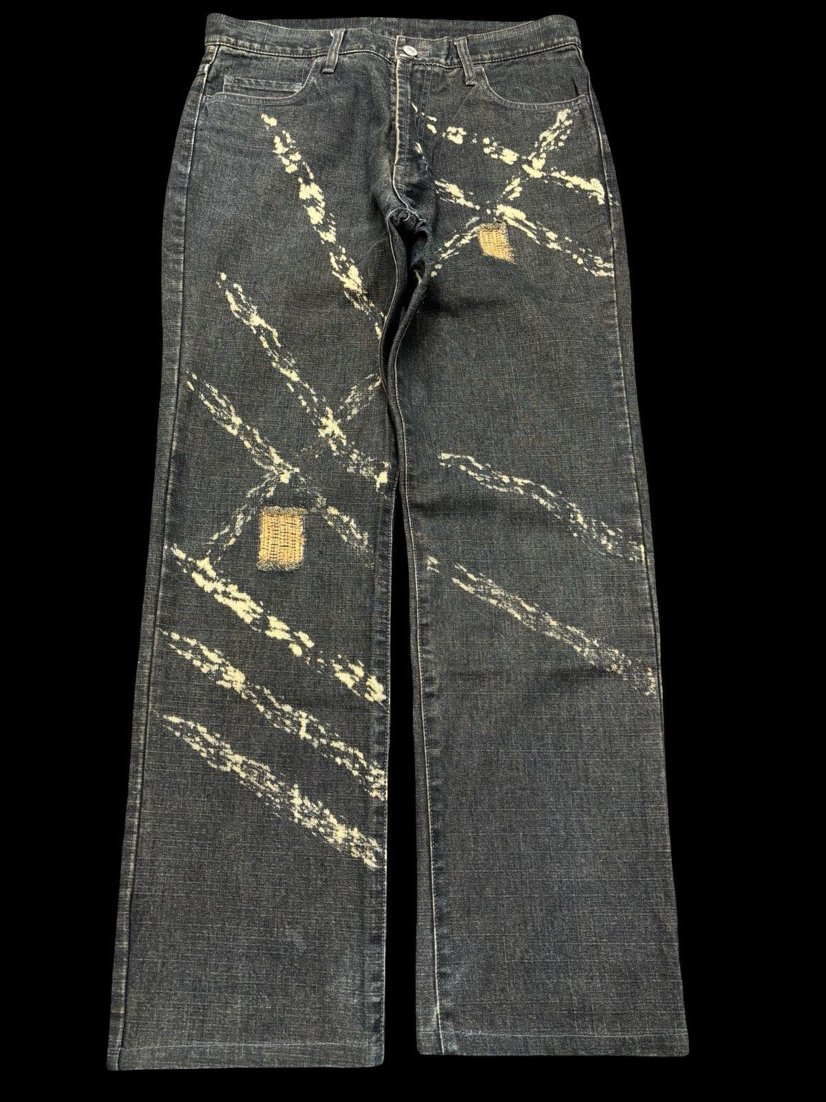 Designer 💥MODERM Samurai Slash MudWash Rusty Distressed Denim F675 Size US 32 / EU 48 - 1 Thumbnail